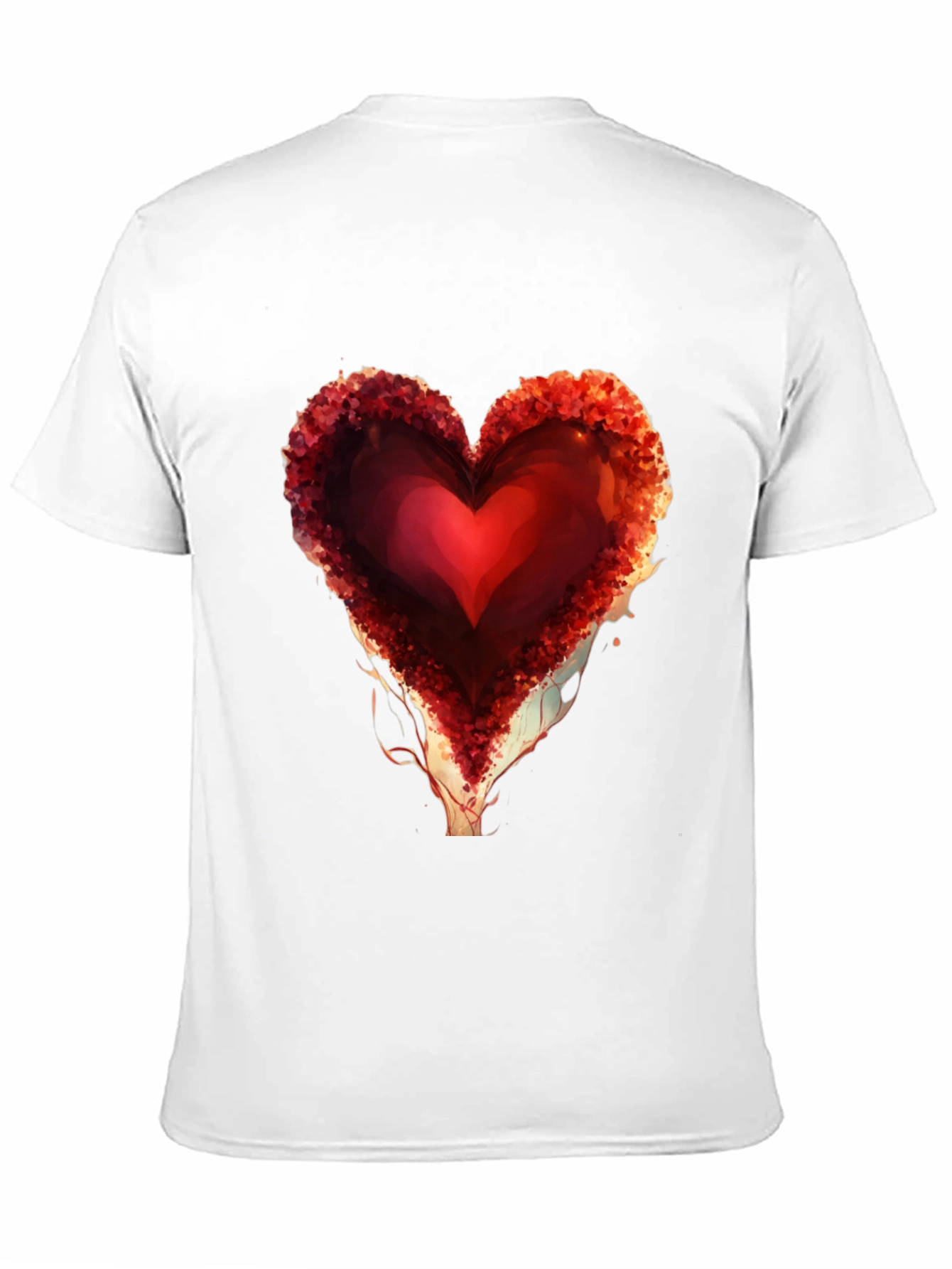 Heart Design Black Graphic Tee