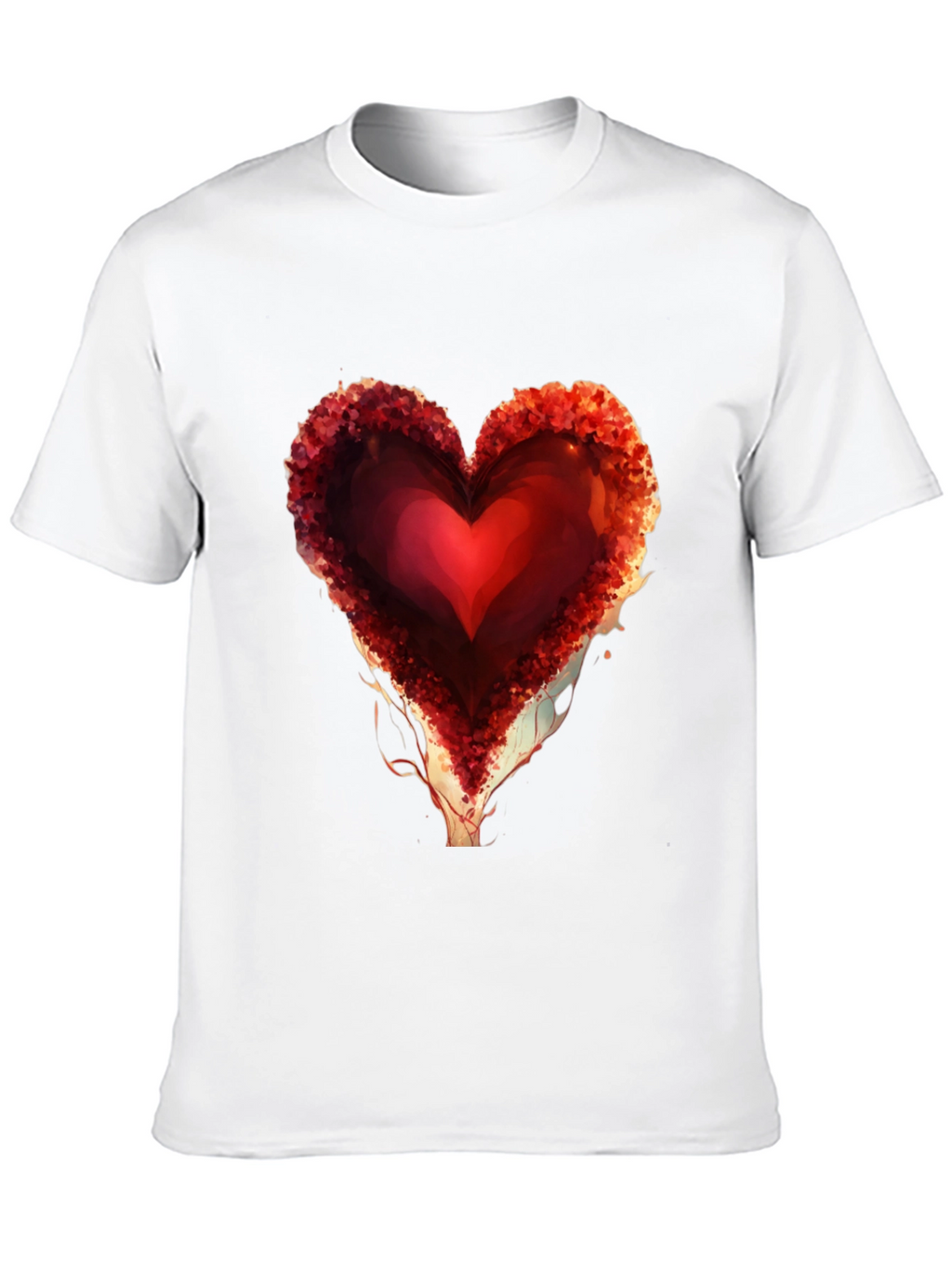 Heart Design Black Graphic Tee