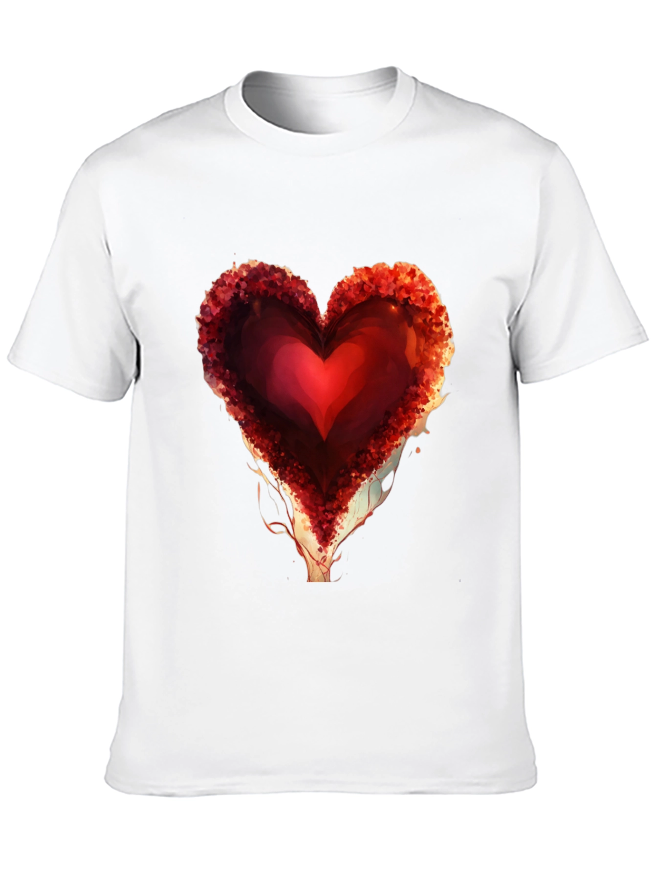 Heart Design Black Graphic Tee