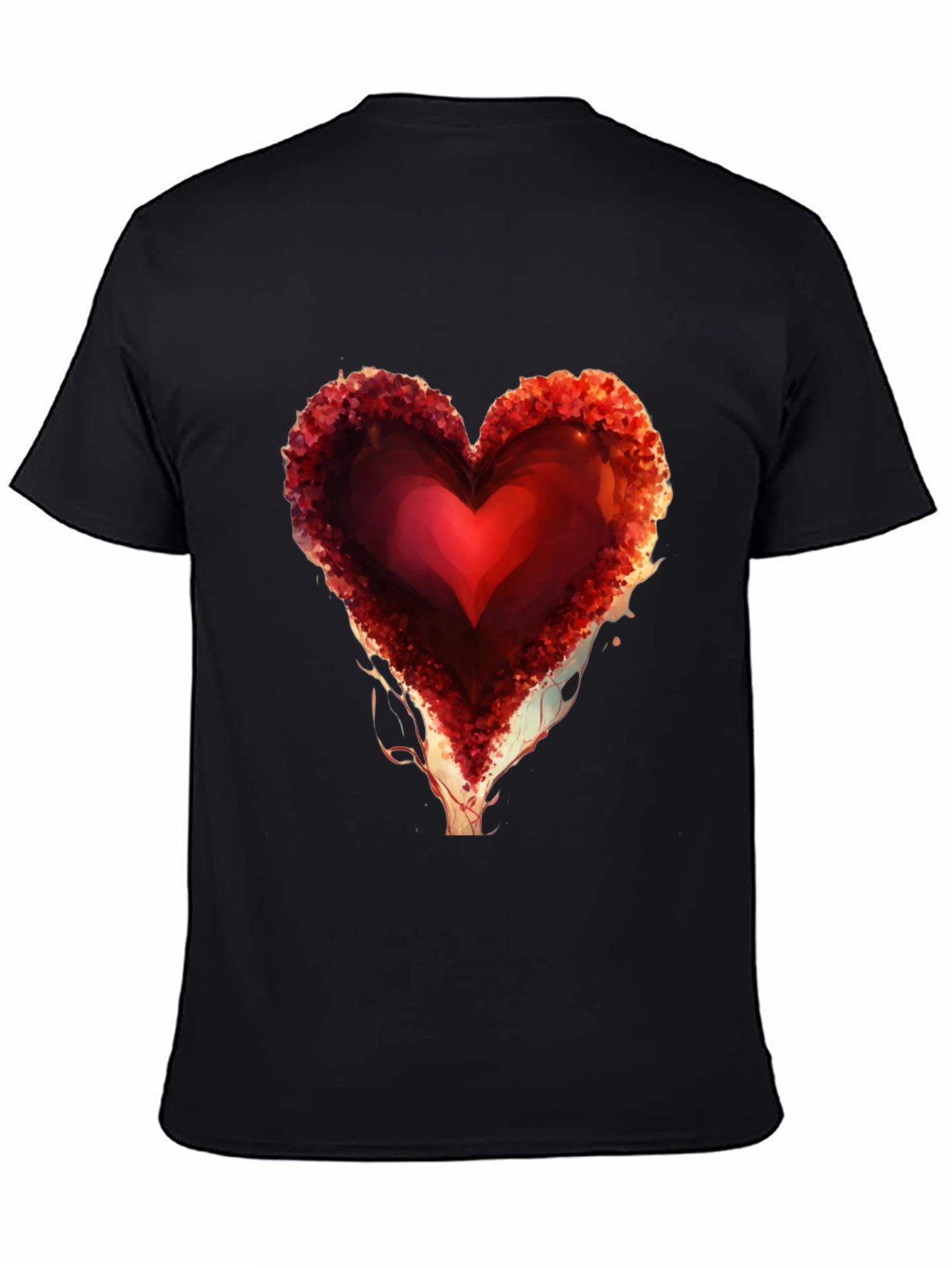 Heart Design Black Graphic Tee
