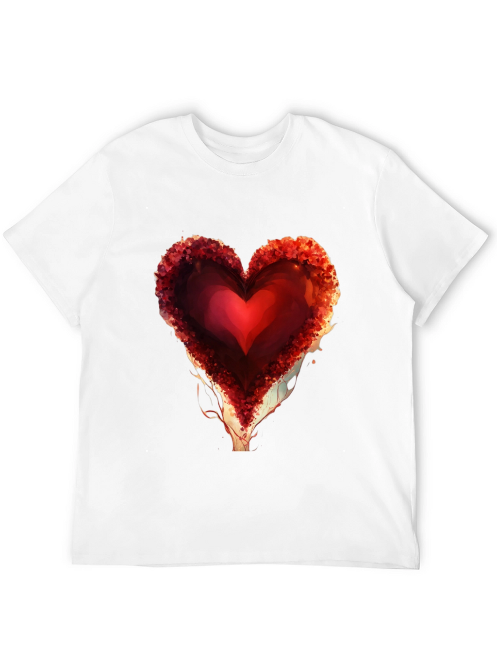 Heart Design Black Graphic Tee
