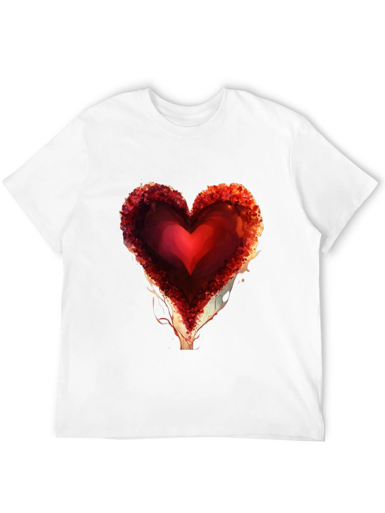 Heart Design Black Graphic Tee