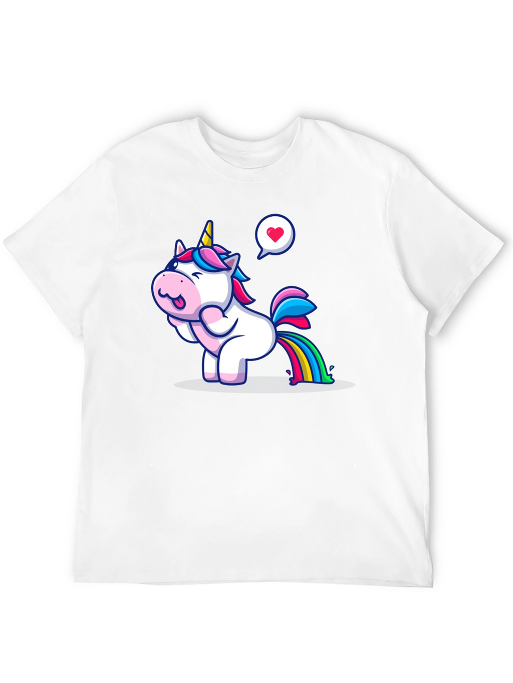 Unicorn Rainbow Fart Humor T-Shirt