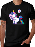 Unicorn Rainbow Fart Humor T-Shirt