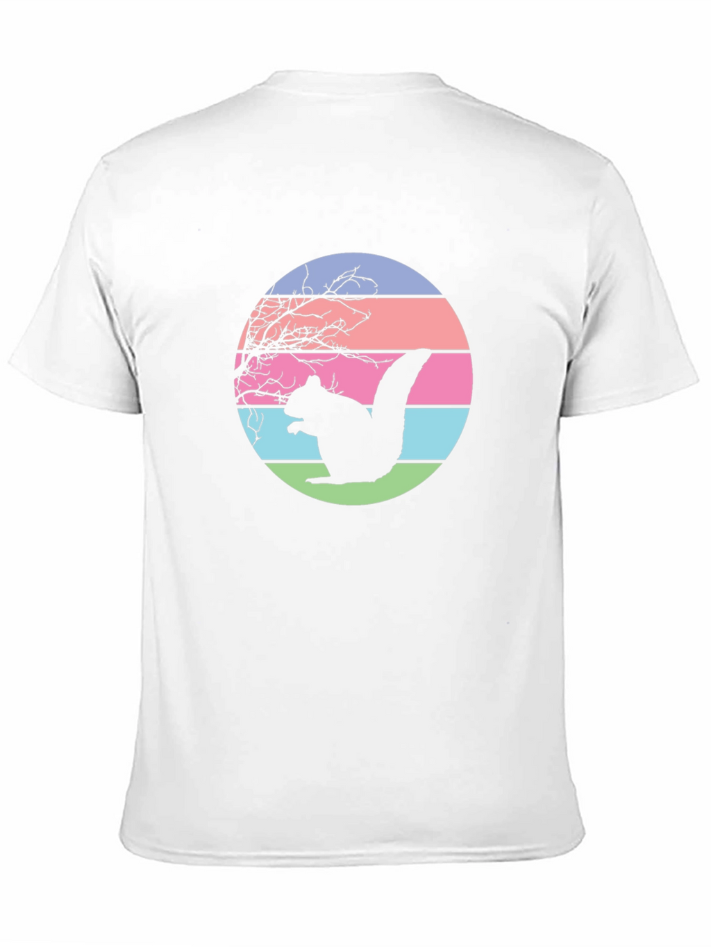 Retro Squirrel Sunset Graphic Tee - Black