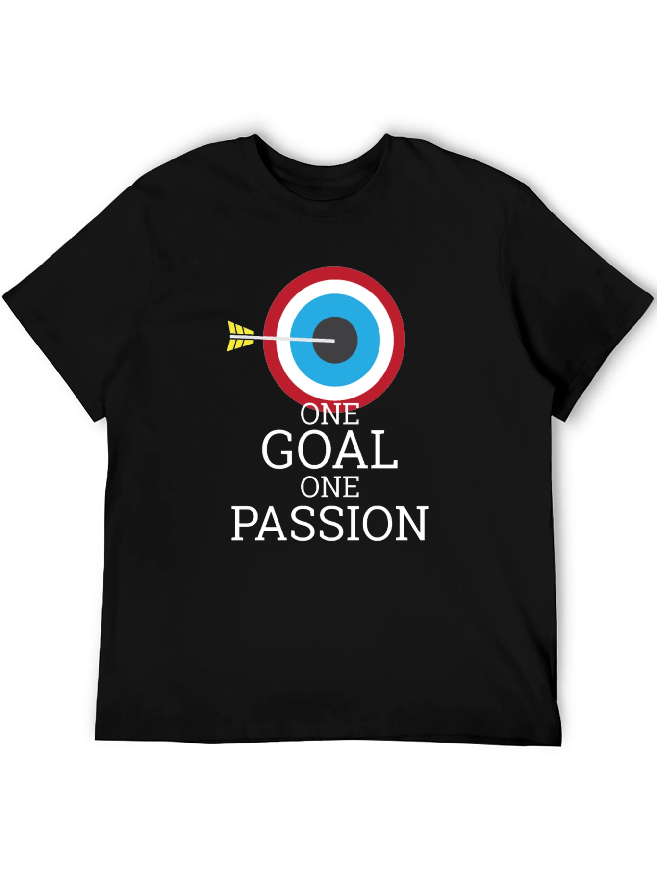 One Goal One Passion Black Graphic Tee