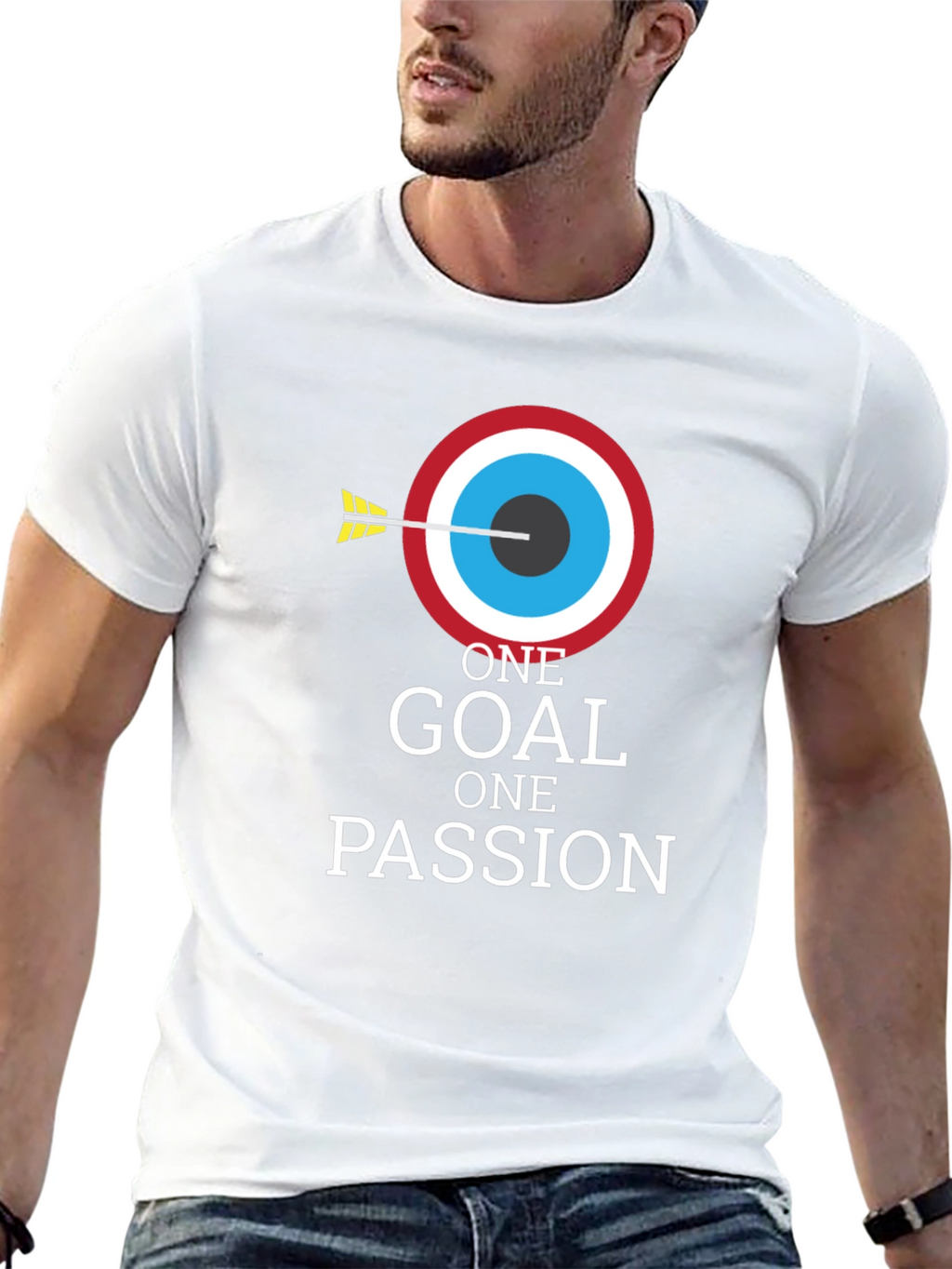 One Goal One Passion Black Graphic Tee