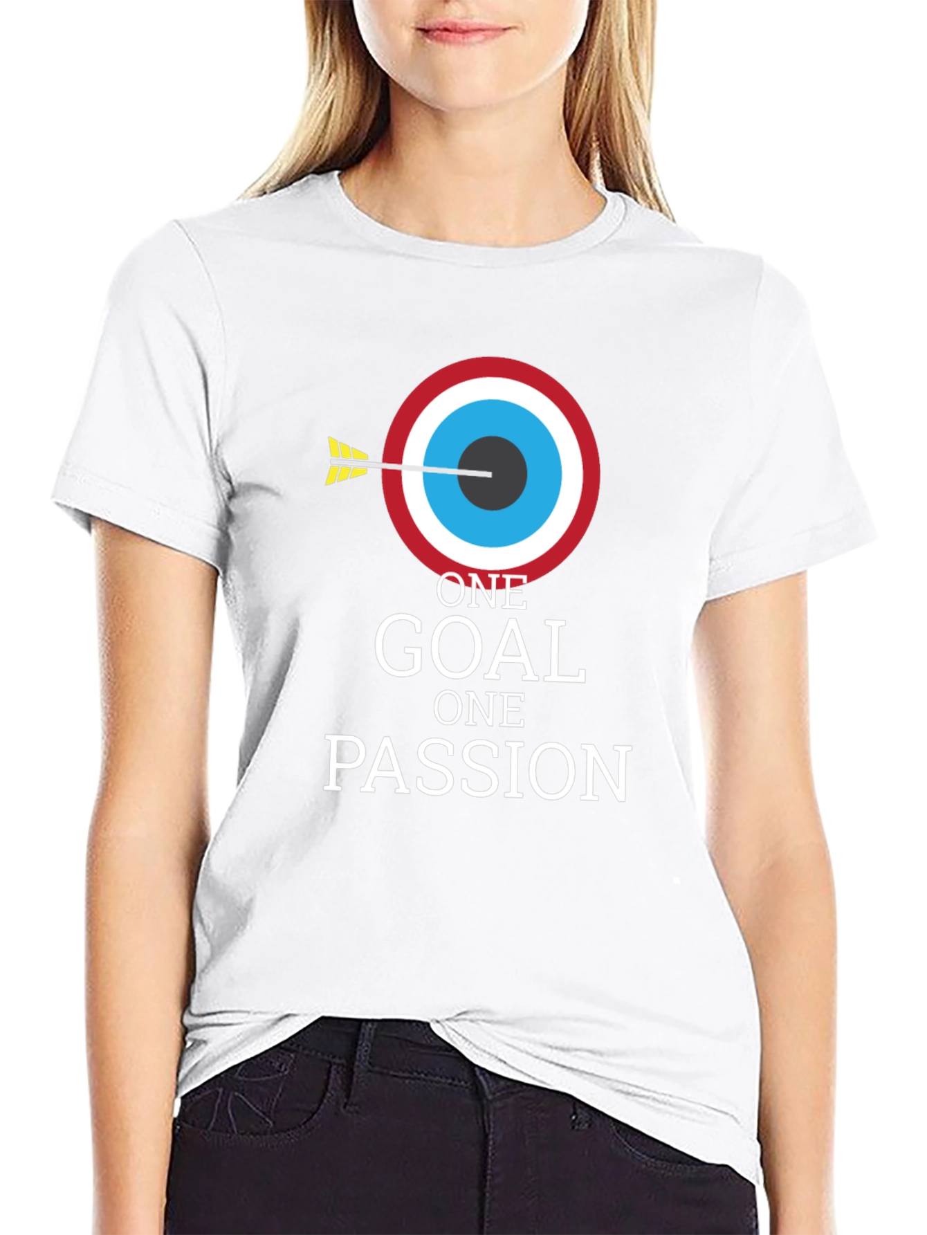 One Goal One Passion Black Graphic Tee