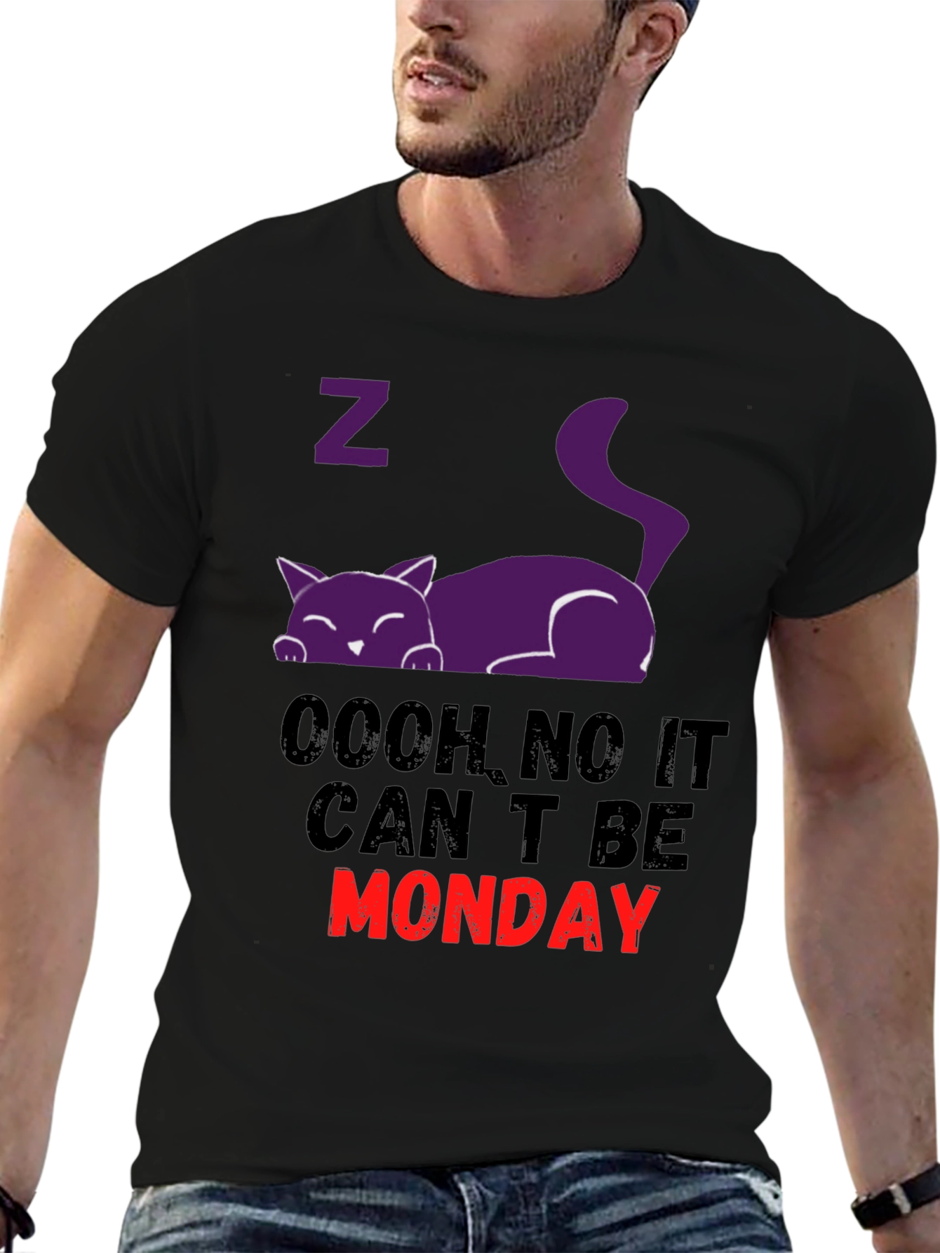 Monday Blues Cat Graphic Tee