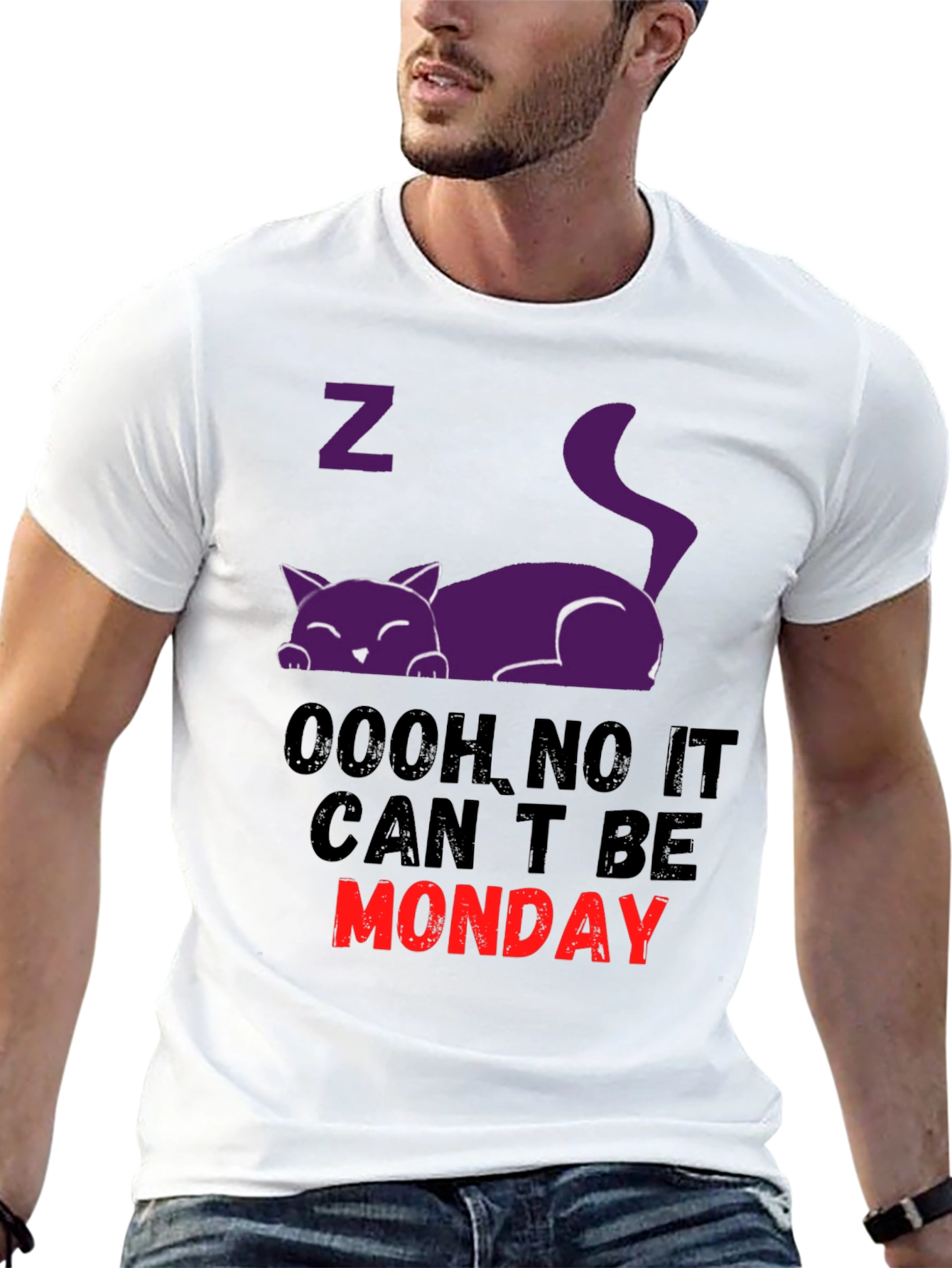 Monday Blues Cat Graphic Tee