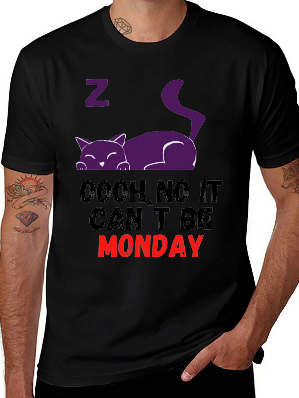Monday Blues Cat Graphic Tee