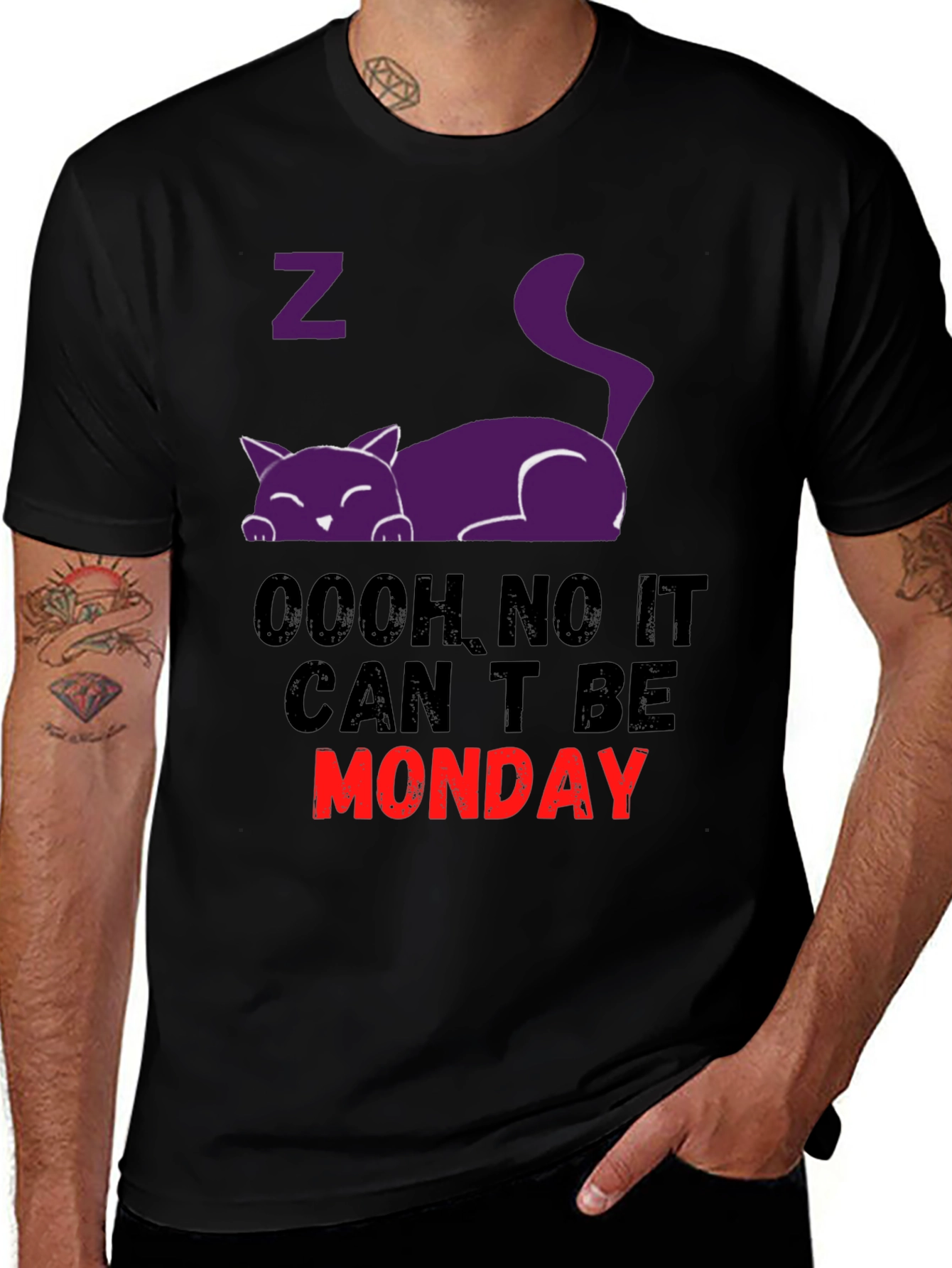 Monday Blues Cat Graphic Tee