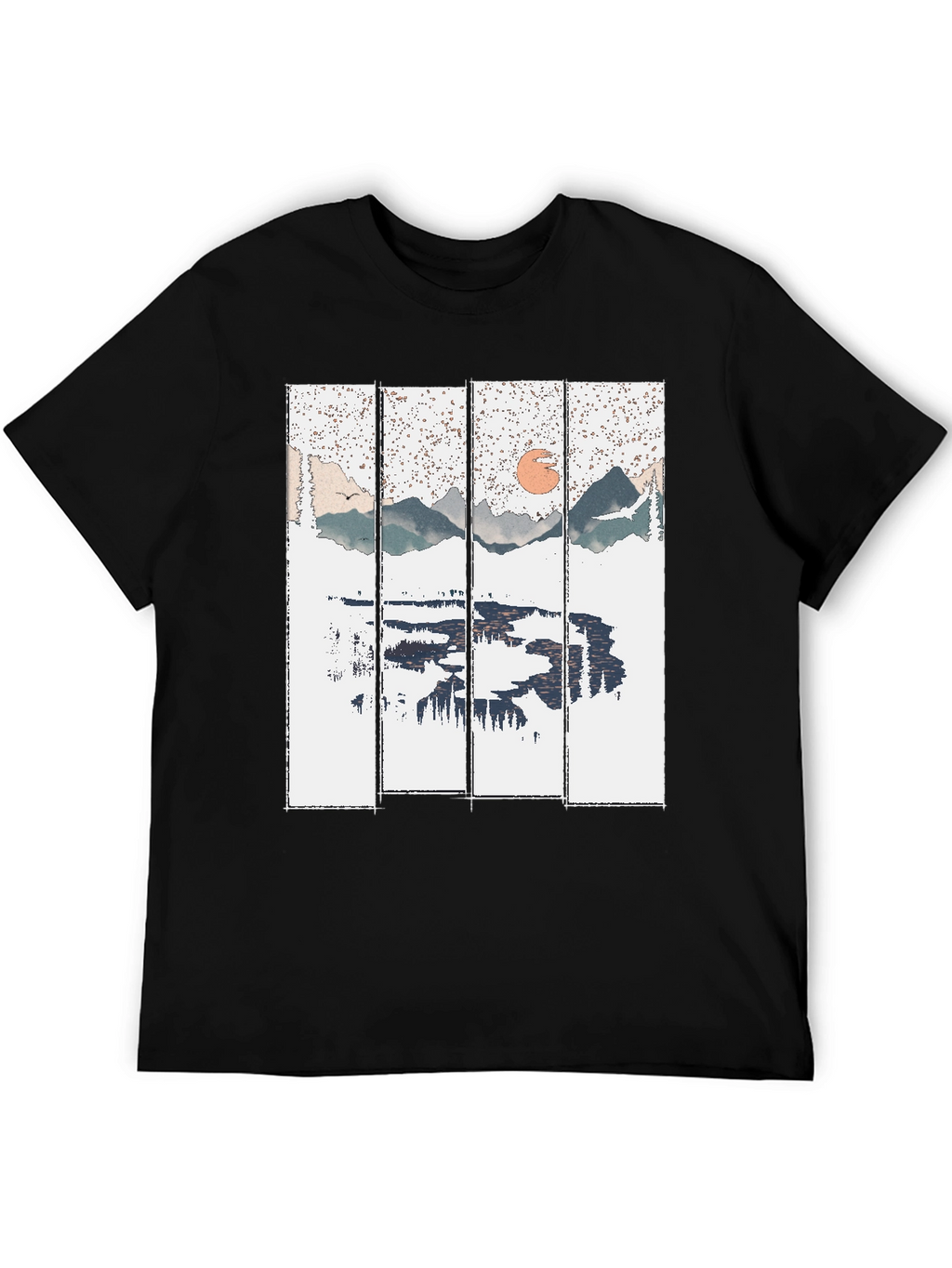 Nature Reflection Graphic Tee - Black