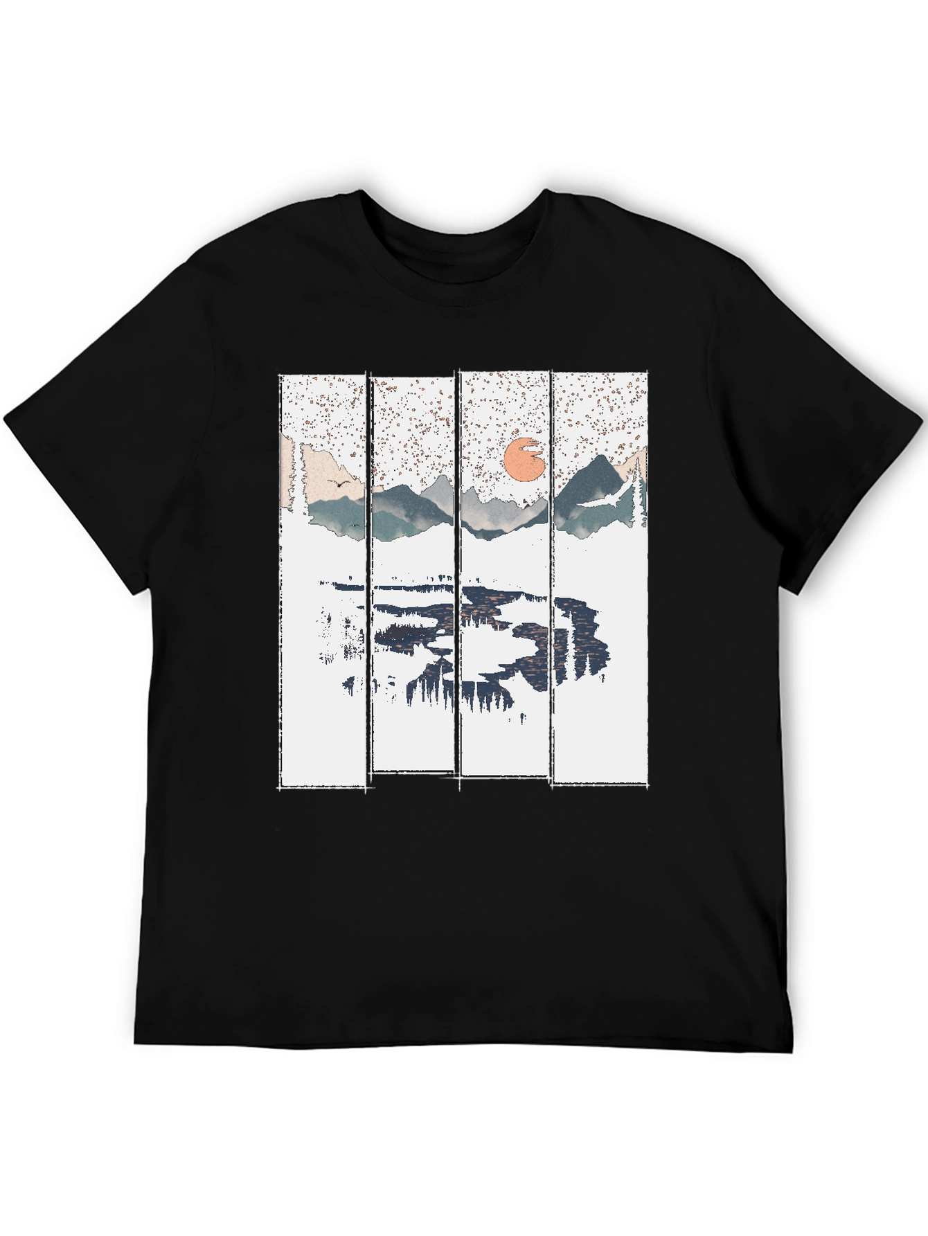 Nature Reflection Graphic Tee - Black