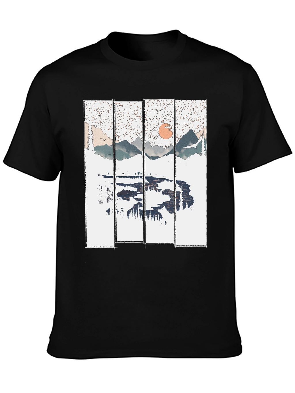 Nature Reflection Graphic Tee - Black