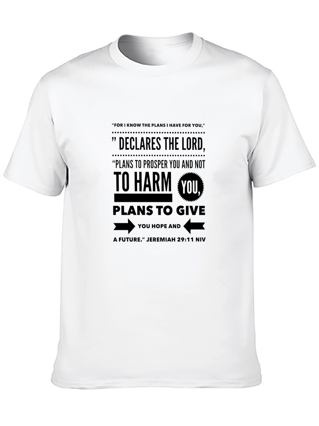 Faith-Based Jeremiah 29:11 Graphic T-Shirt