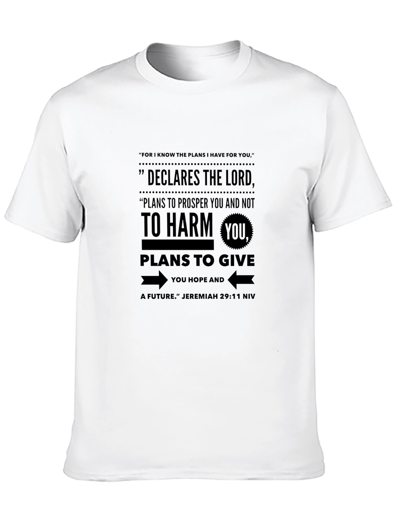 Faith-Based Jeremiah 29:11 Graphic T-Shirt