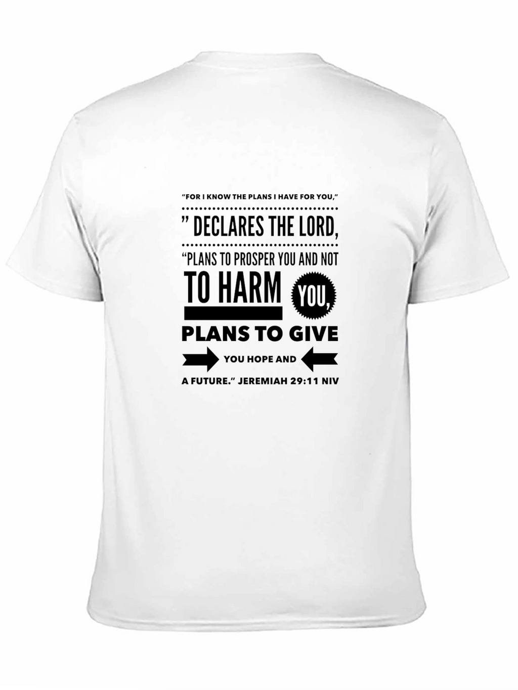 Faith-Based Jeremiah 29:11 Graphic T-Shirt