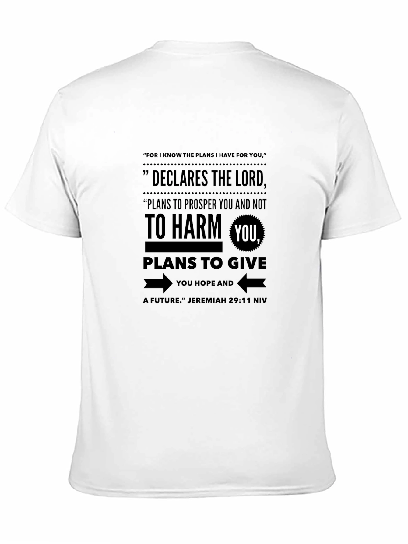 Faith-Based Jeremiah 29:11 Graphic T-Shirt