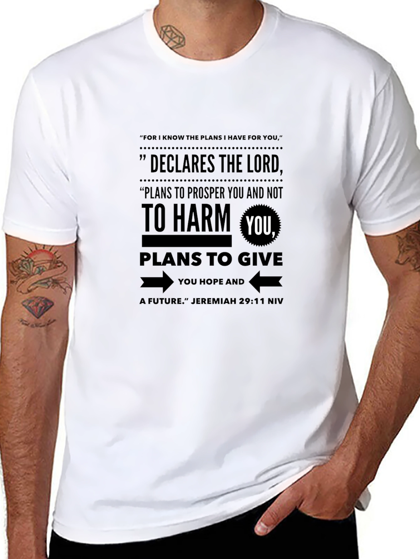Faith-Based Jeremiah 29:11 Graphic T-Shirt
