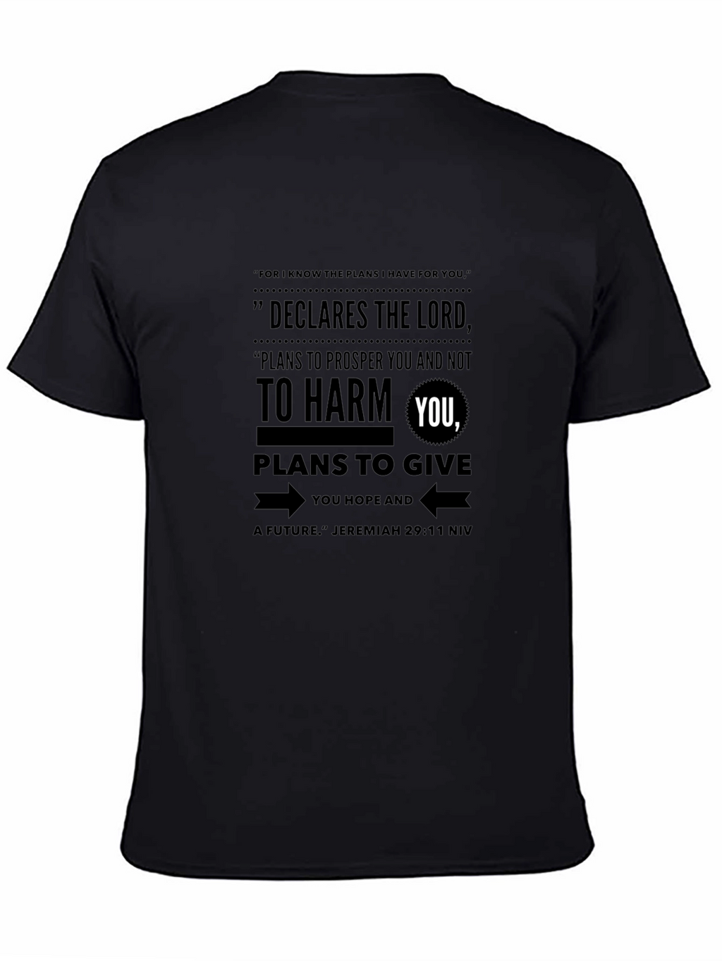 Faith-Based Jeremiah 29:11 Graphic T-Shirt