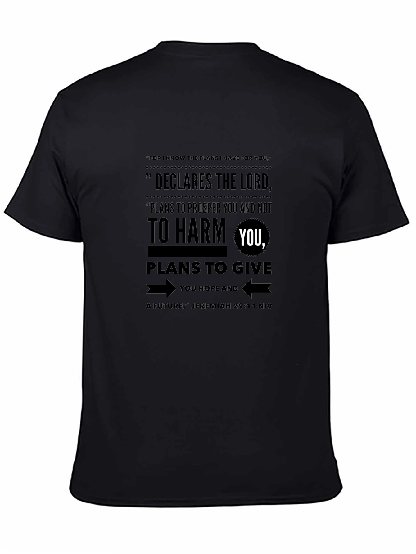 Faith-Based Jeremiah 29:11 Graphic T-Shirt