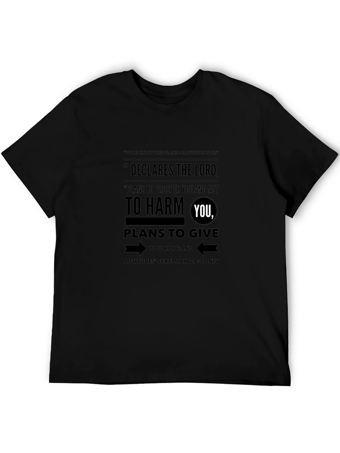 Faith-Based Jeremiah 29:11 Graphic T-Shirt