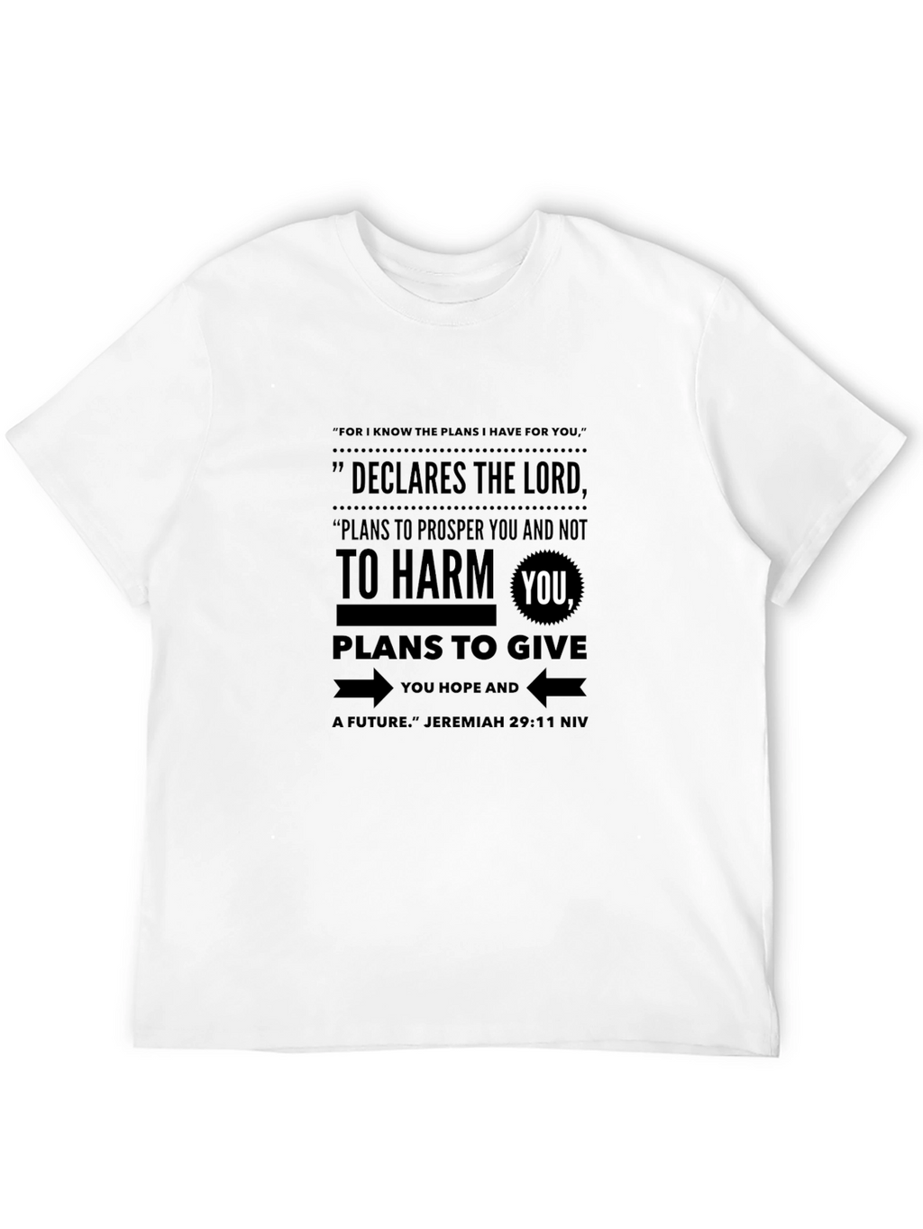 Faith-Based Jeremiah 29:11 Graphic T-Shirt