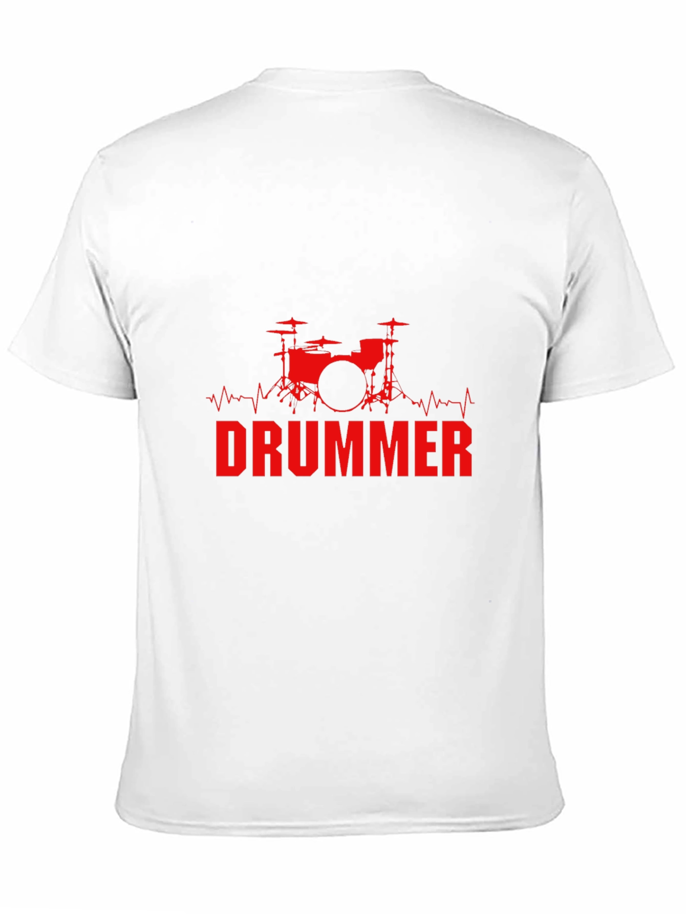 Drummer Beat T-Shirt - Black Cotton Crew Neck