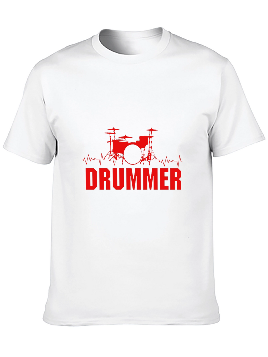 Drummer Beat T-Shirt - Black Cotton Crew Neck