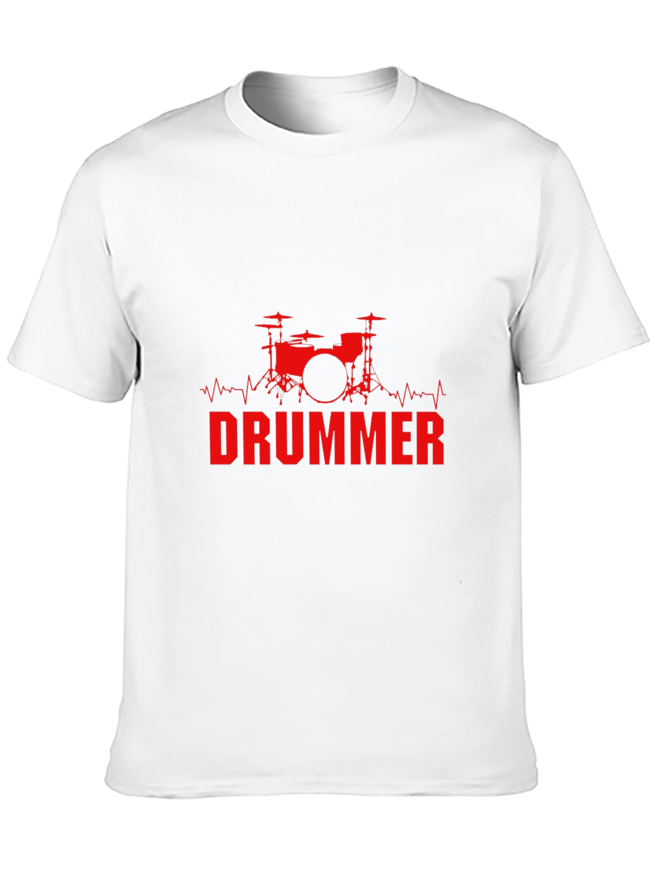 Drummer Beat T-Shirt - Black Cotton Crew Neck