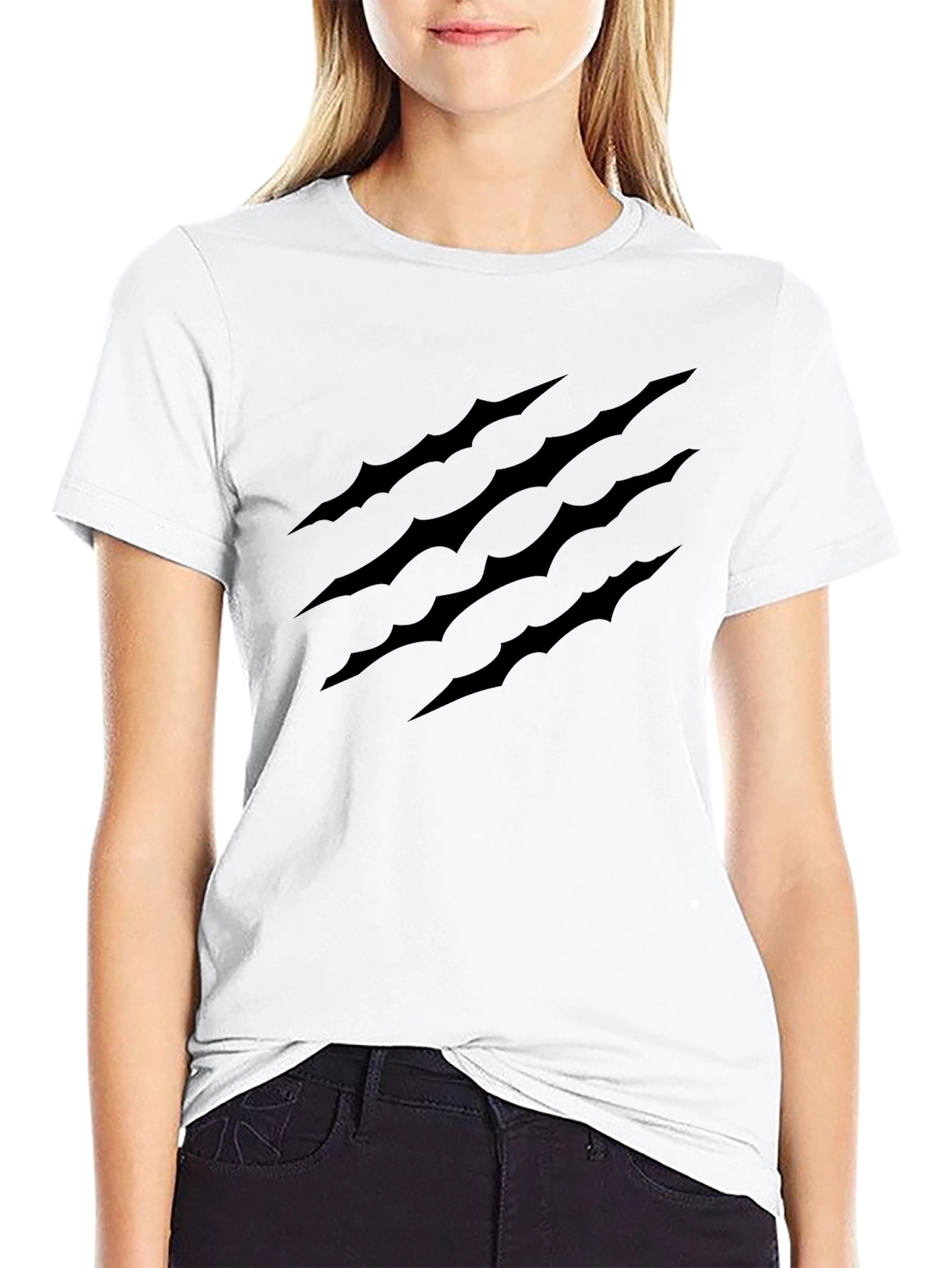 Claw Scratch Graphic Black T-Shirt