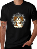Zen Dog Mandala T-Shirt - Relaxed Fit