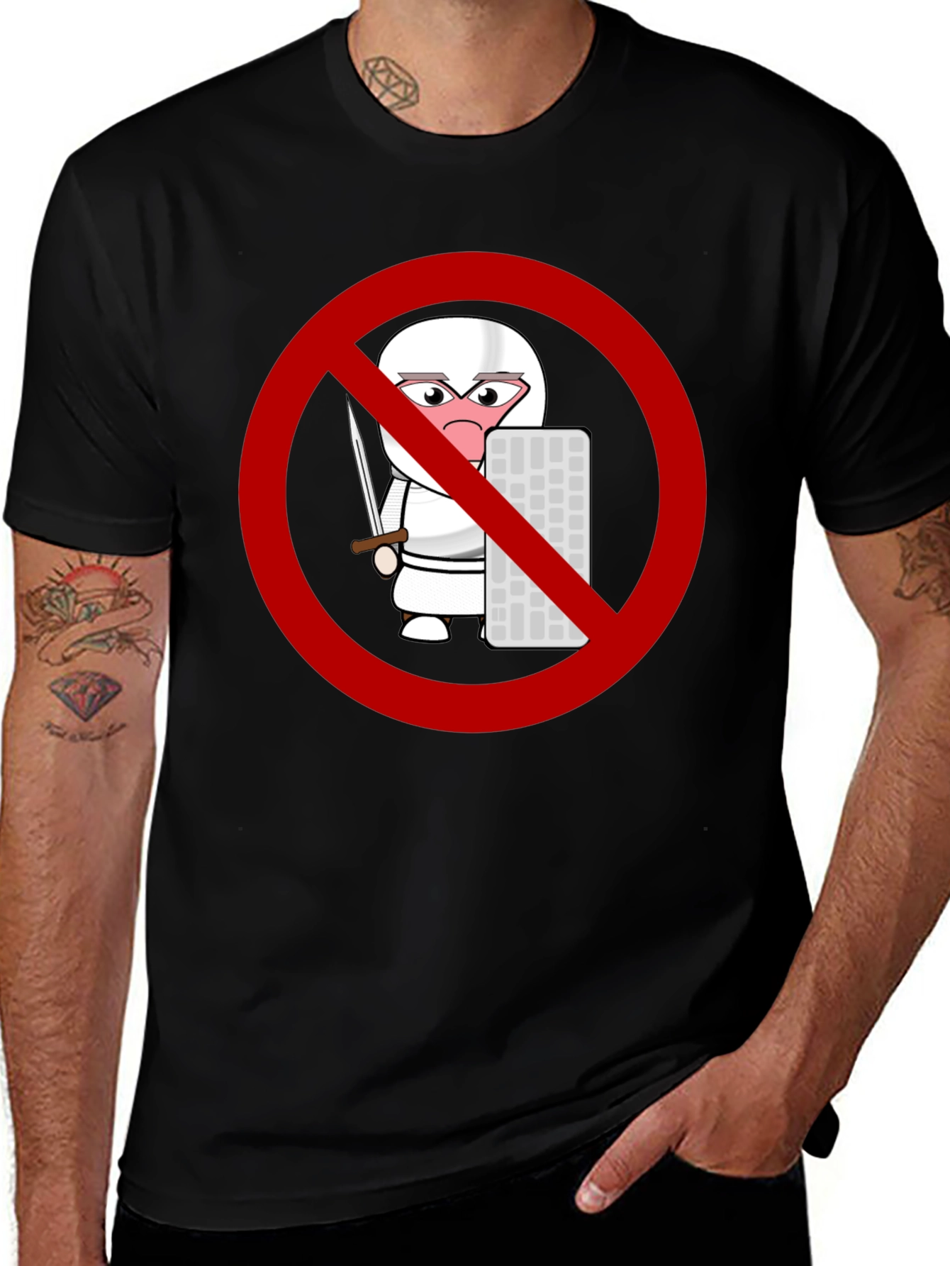No Coding Ninja T-Shirt - Black Novelty Tee
