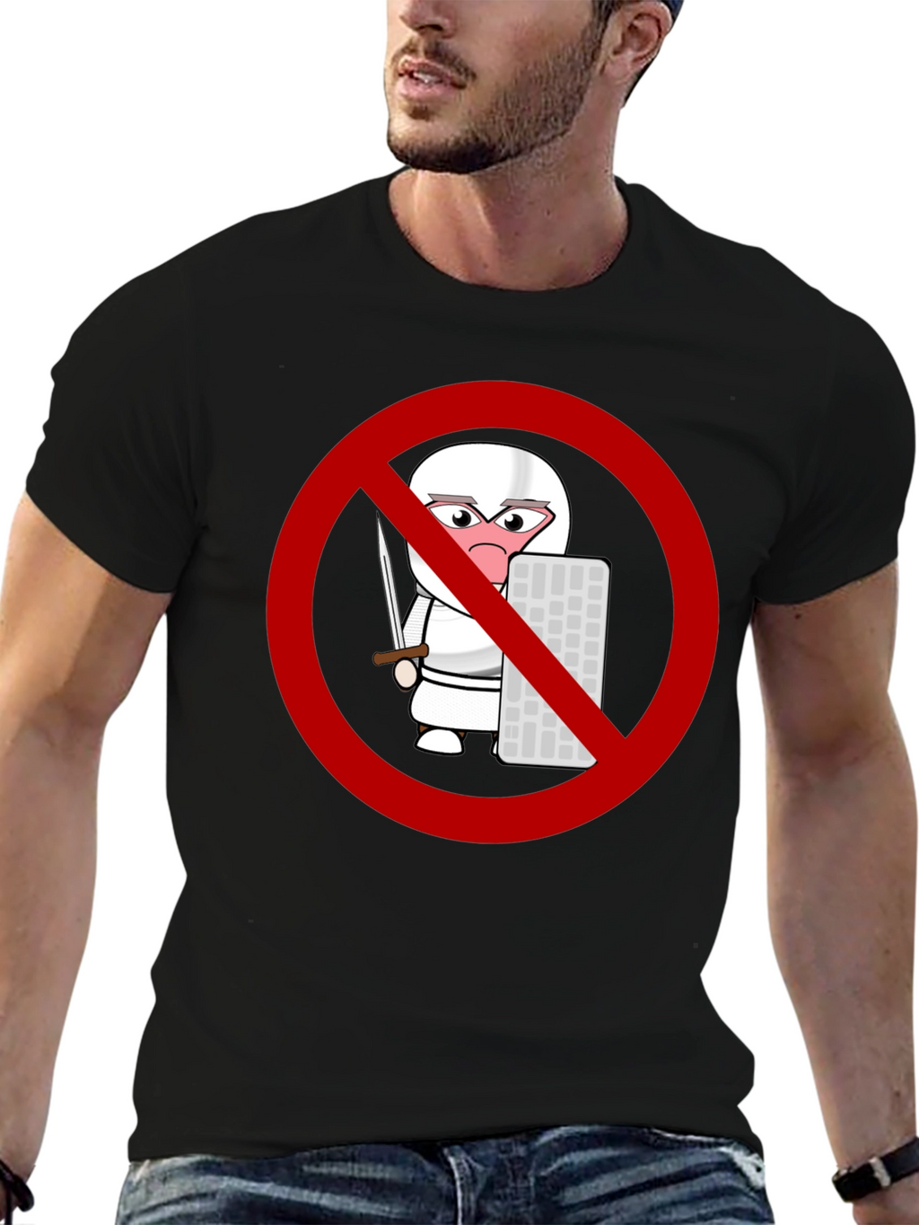 No Coding Ninja T-Shirt - Black Novelty Tee