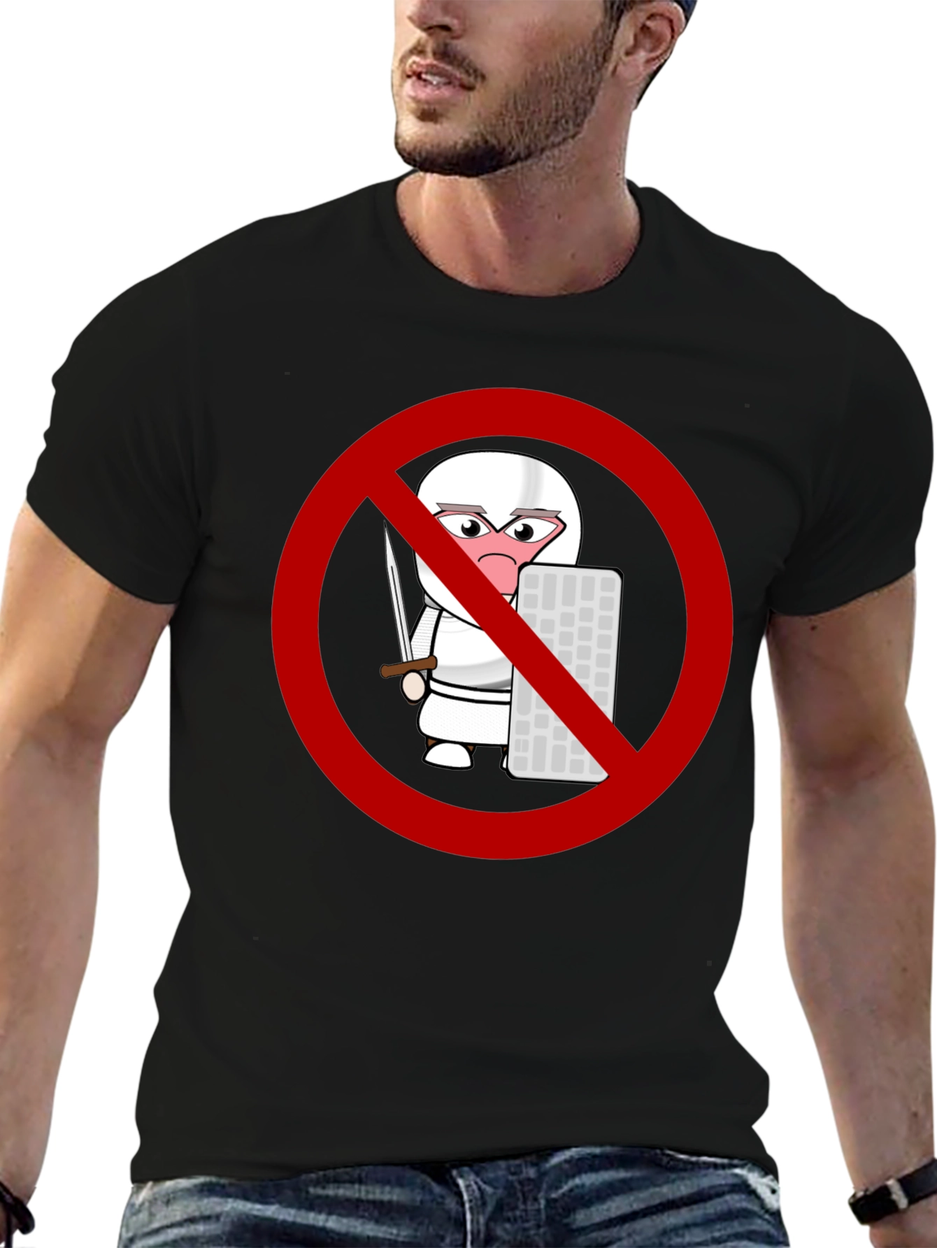 No Coding Ninja T-Shirt - Black Novelty Tee