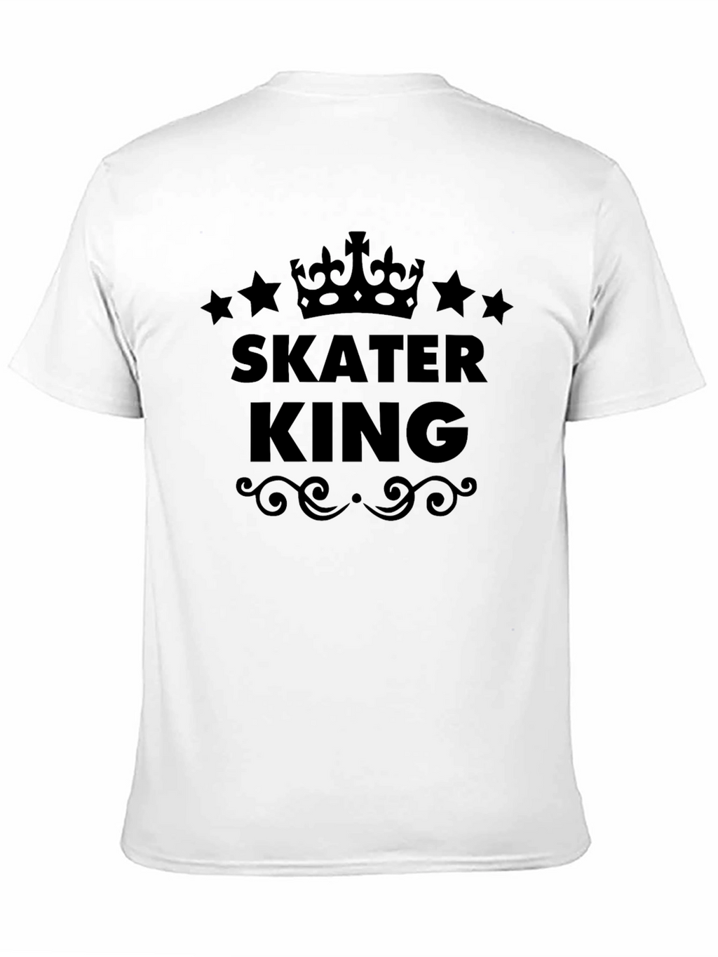 Skater King Graphic Tee - Black Cotton T-Shirt
