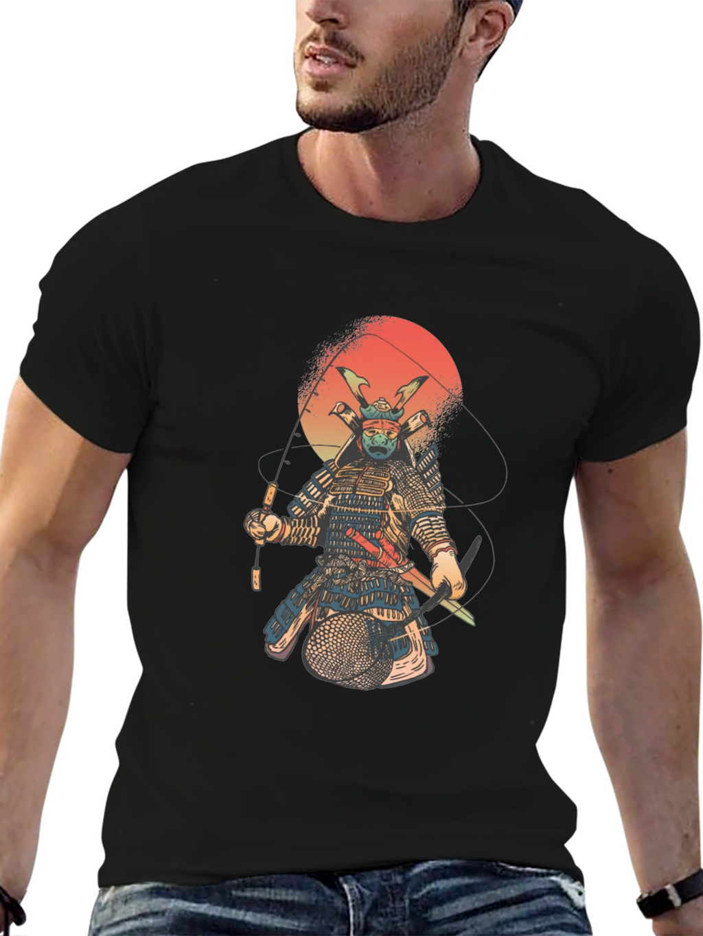 Samurai Fisherman Graphic Tee