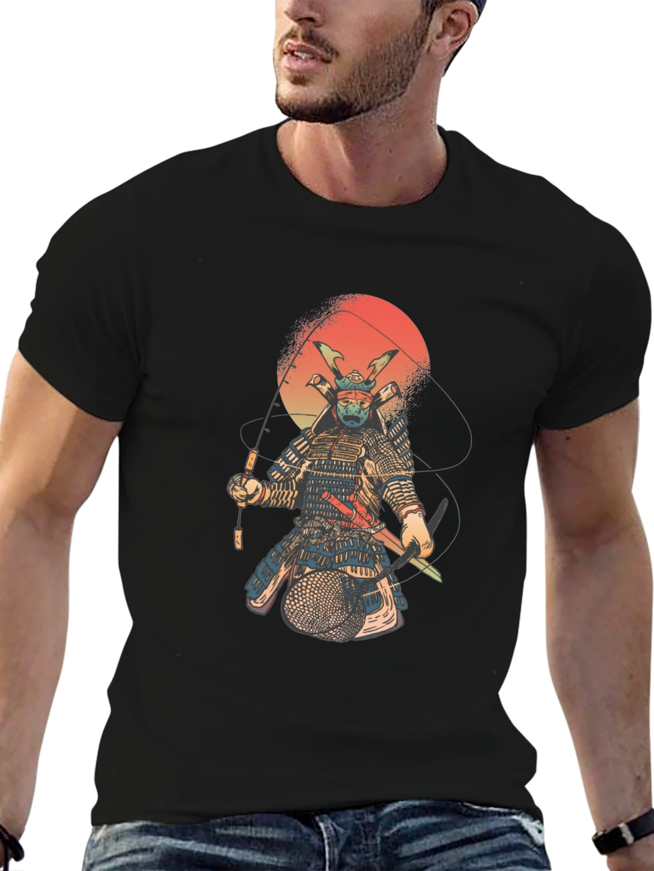 Samurai Fisherman Graphic Tee