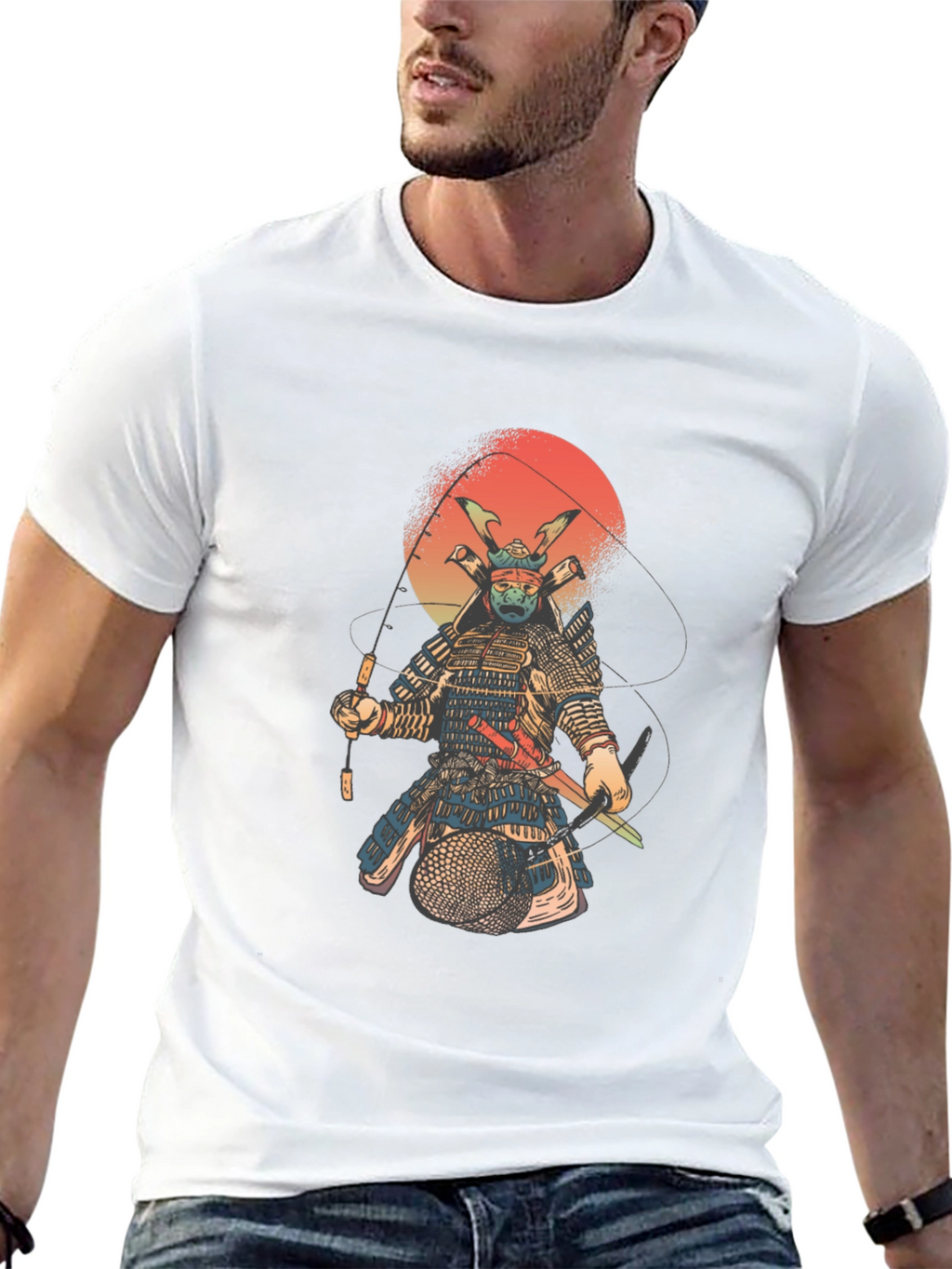 Samurai Fisherman Graphic Tee