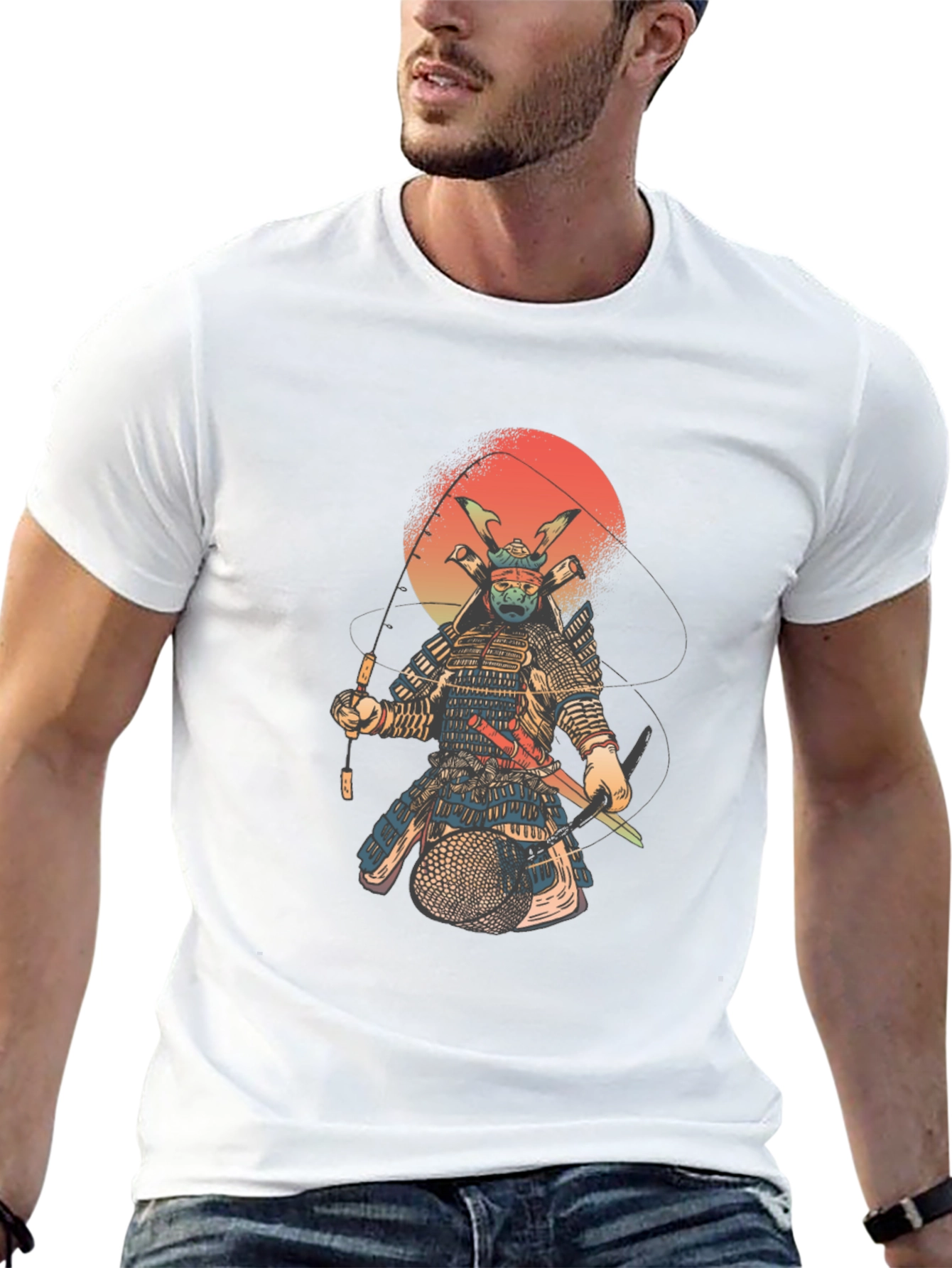 Samurai Fisherman Graphic Tee