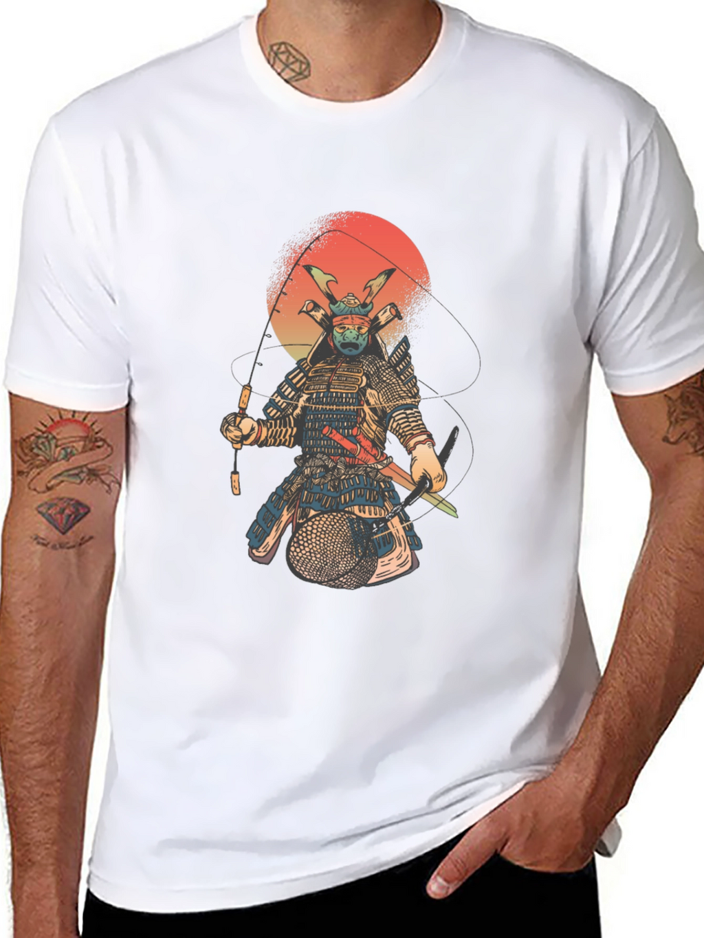 Samurai Fisherman Graphic Tee