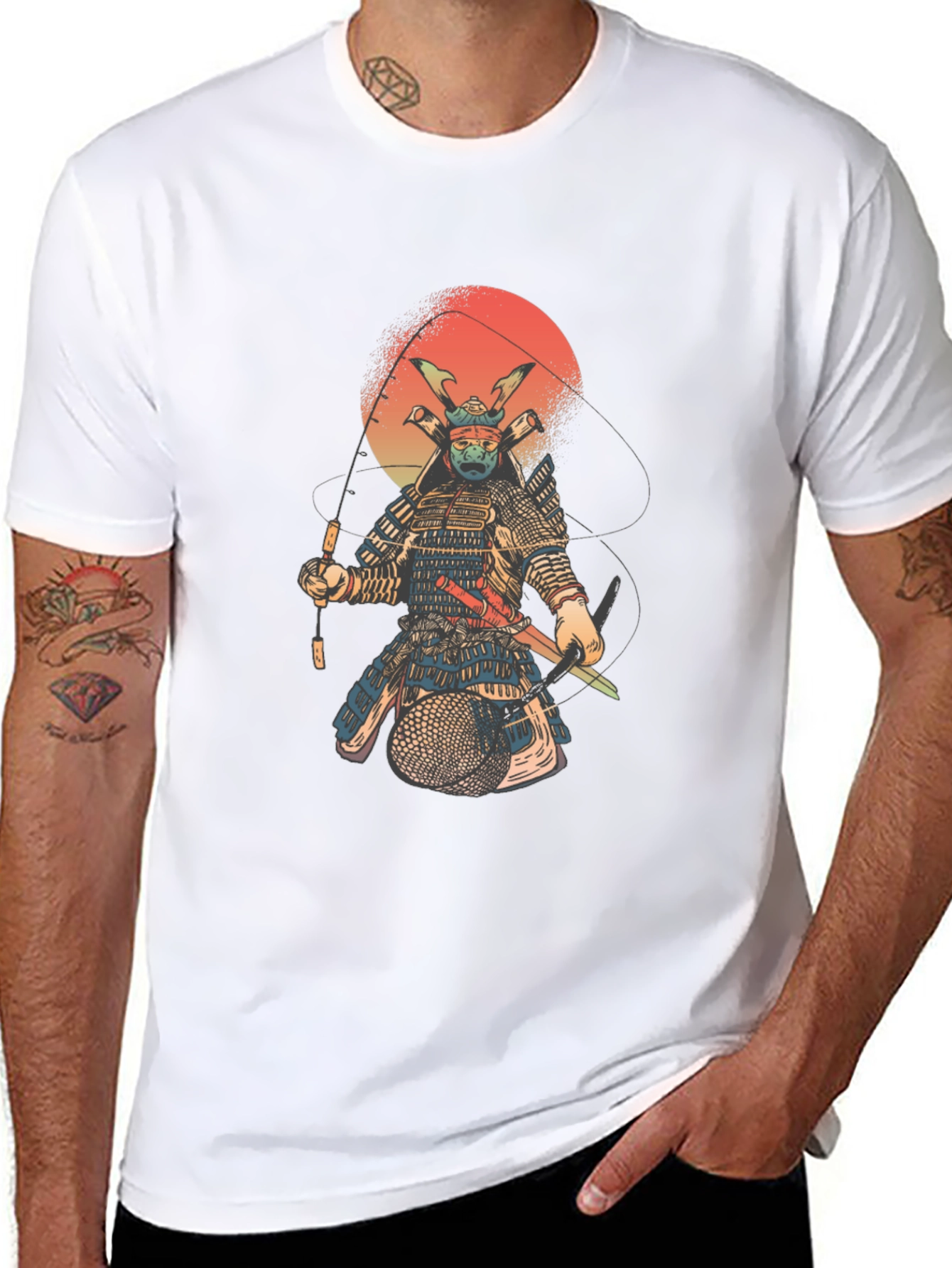 Samurai Fisherman Graphic Tee