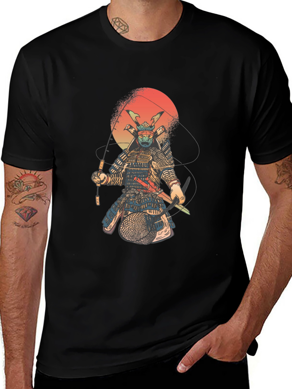 Samurai Fisherman Graphic Tee