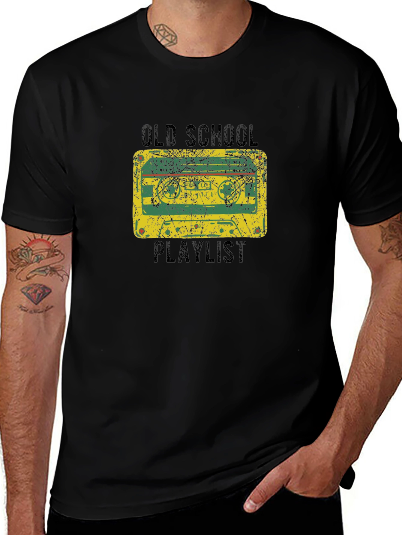 Old School Playlist Cassette Graphic Tee