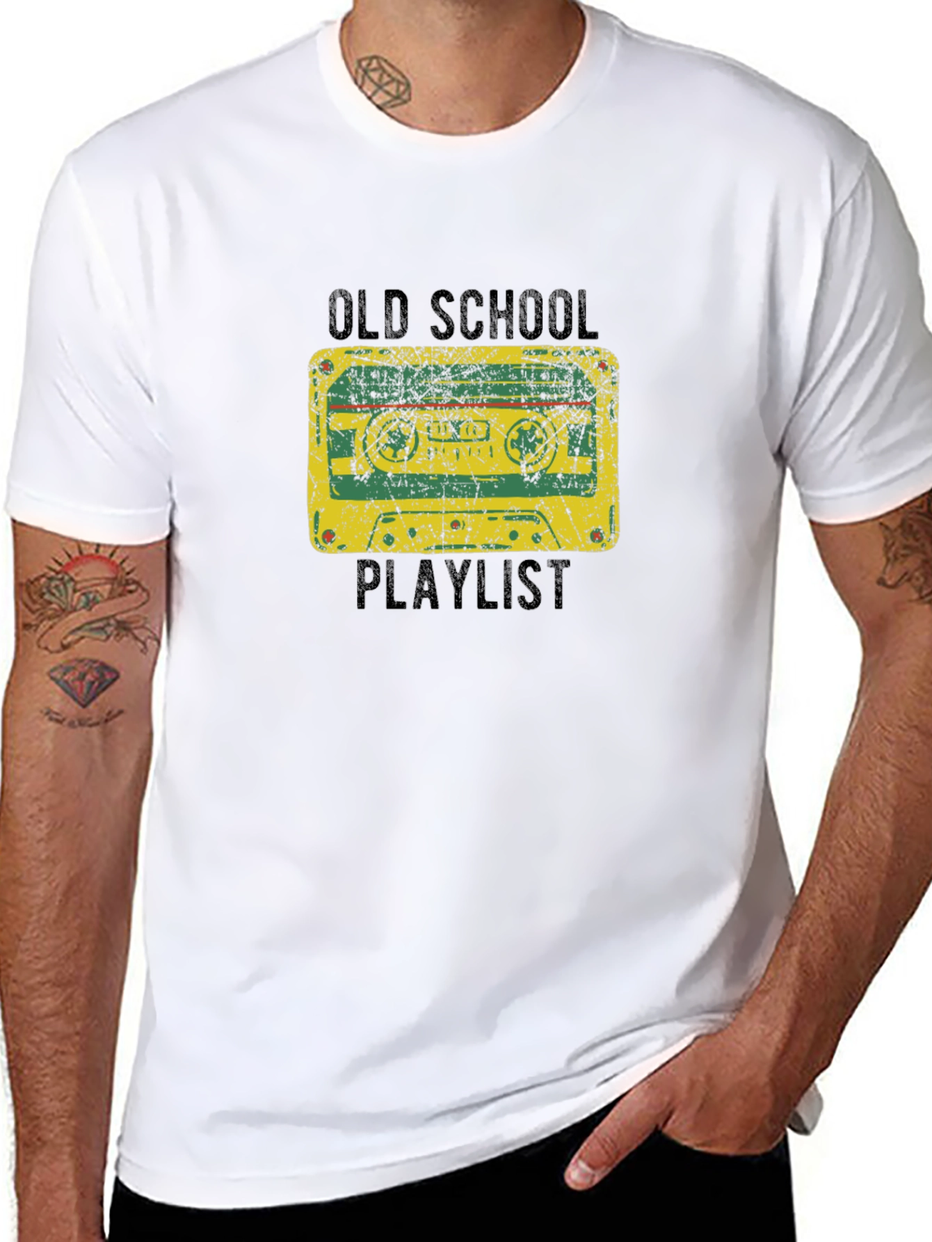 Old School Playlist Cassette Graphic Tee
