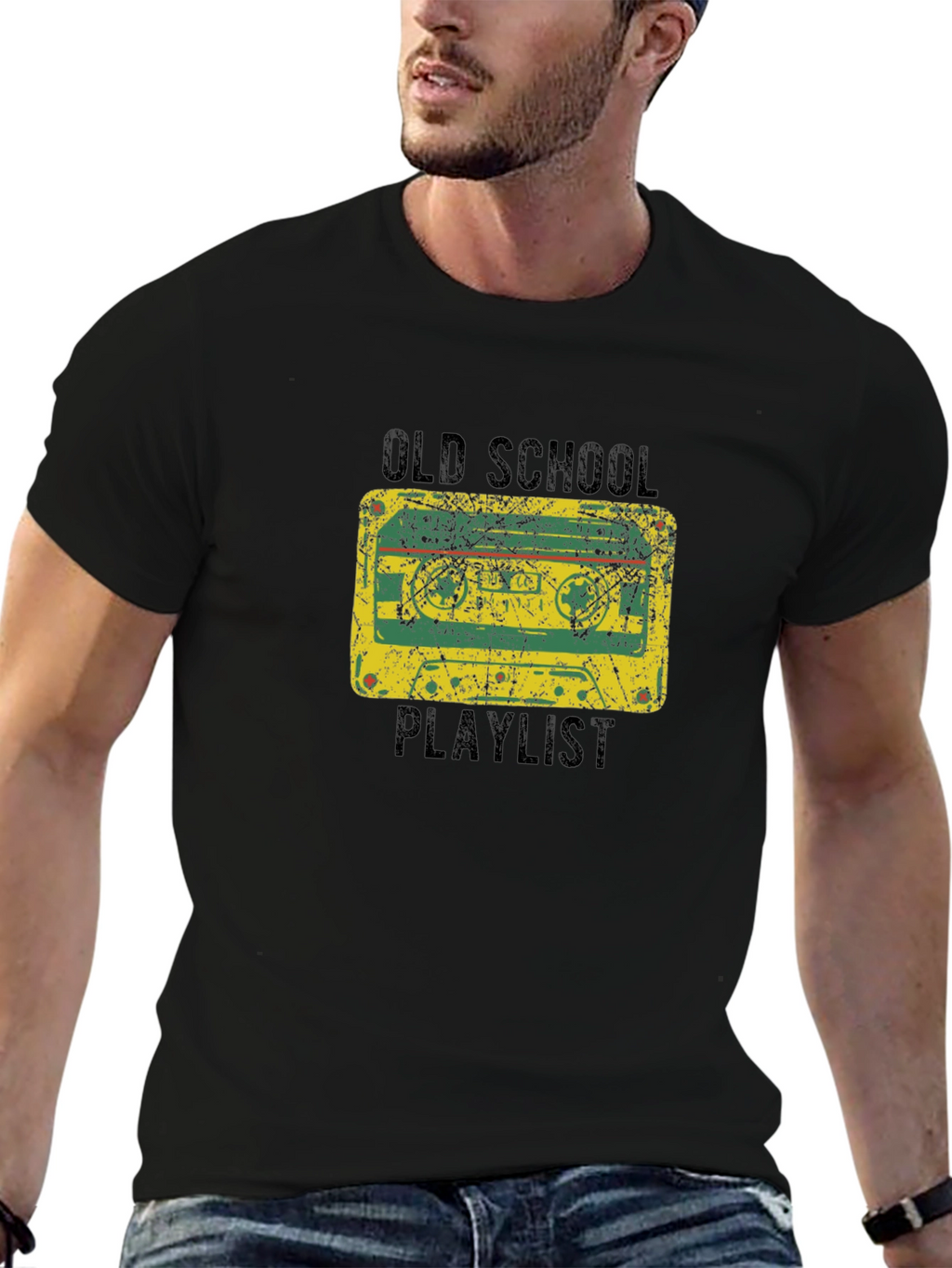 Old School Playlist Cassette Graphic Tee