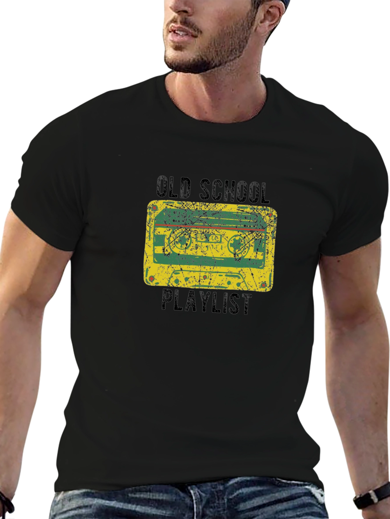 Old School Playlist Cassette Graphic Tee