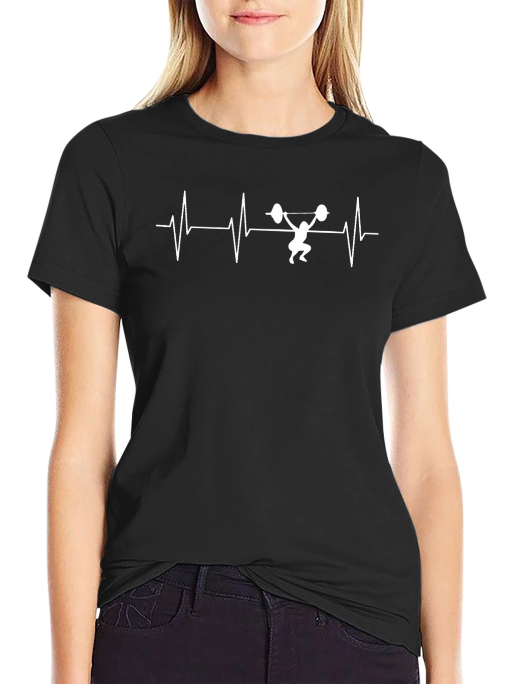 Weightlifting Heartbeat T-Shirt - Fitness Gym Tee