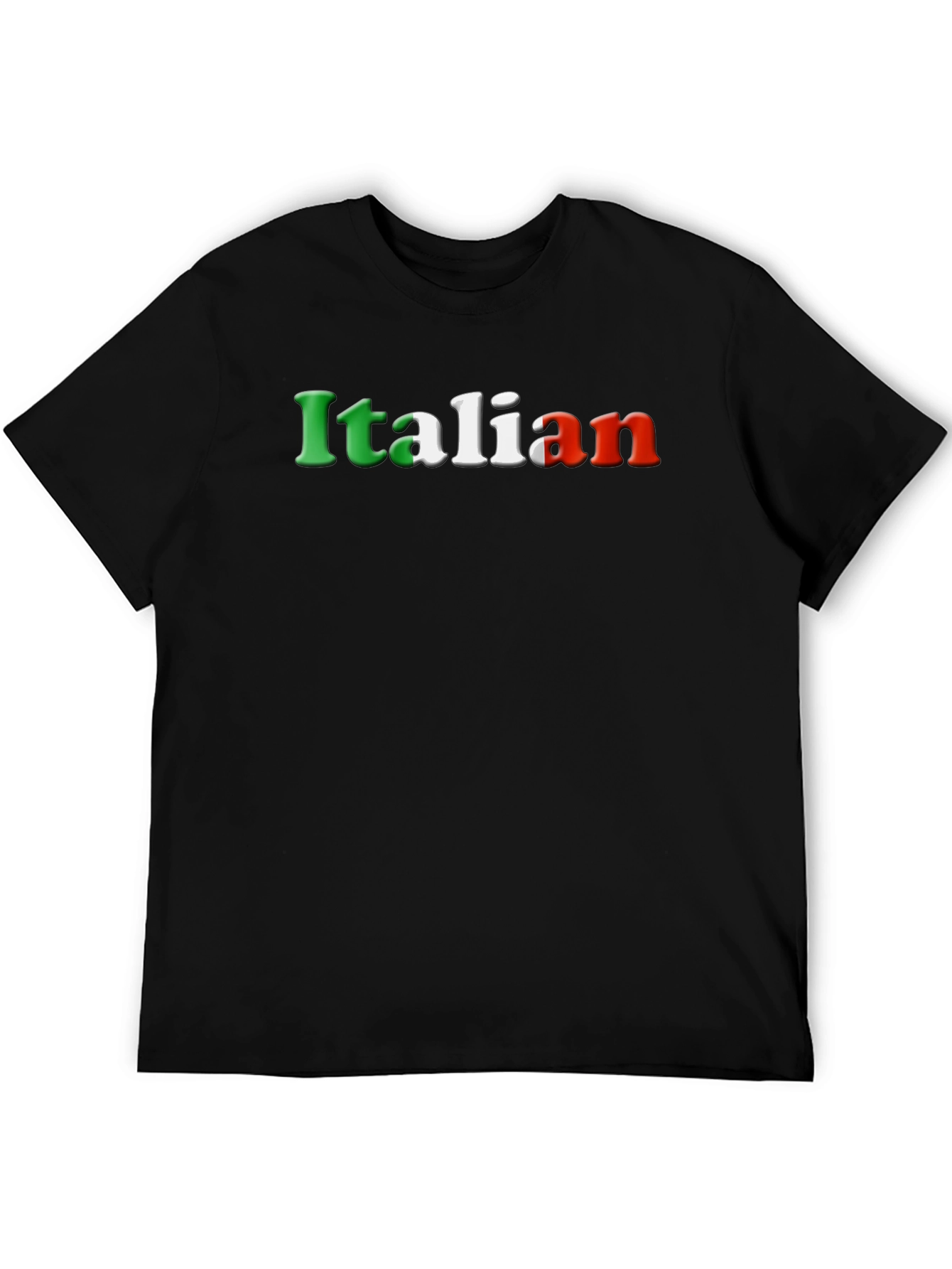 Italian Flag Color Text T-Shirt